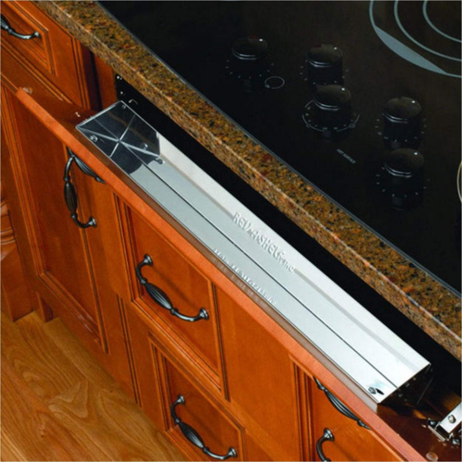 Rev-A-Shelf 6581 Series 25-Inch Stainless Steel Tip-Out Tray