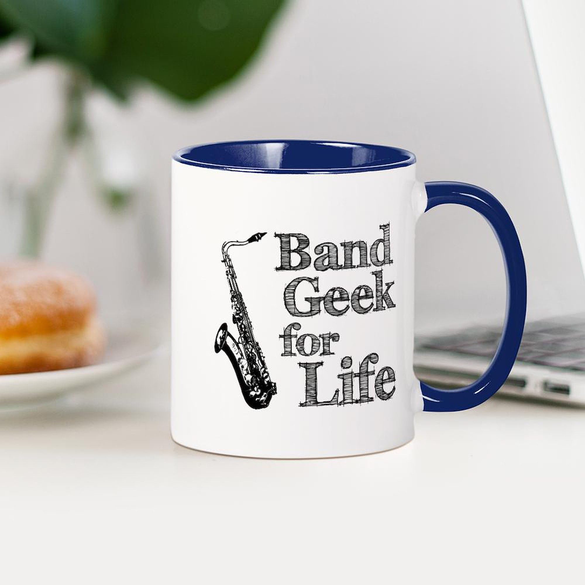 CafePress Saxophone Band Geek Mug 11 oz (325 ml) Ceramic Coffee Mug