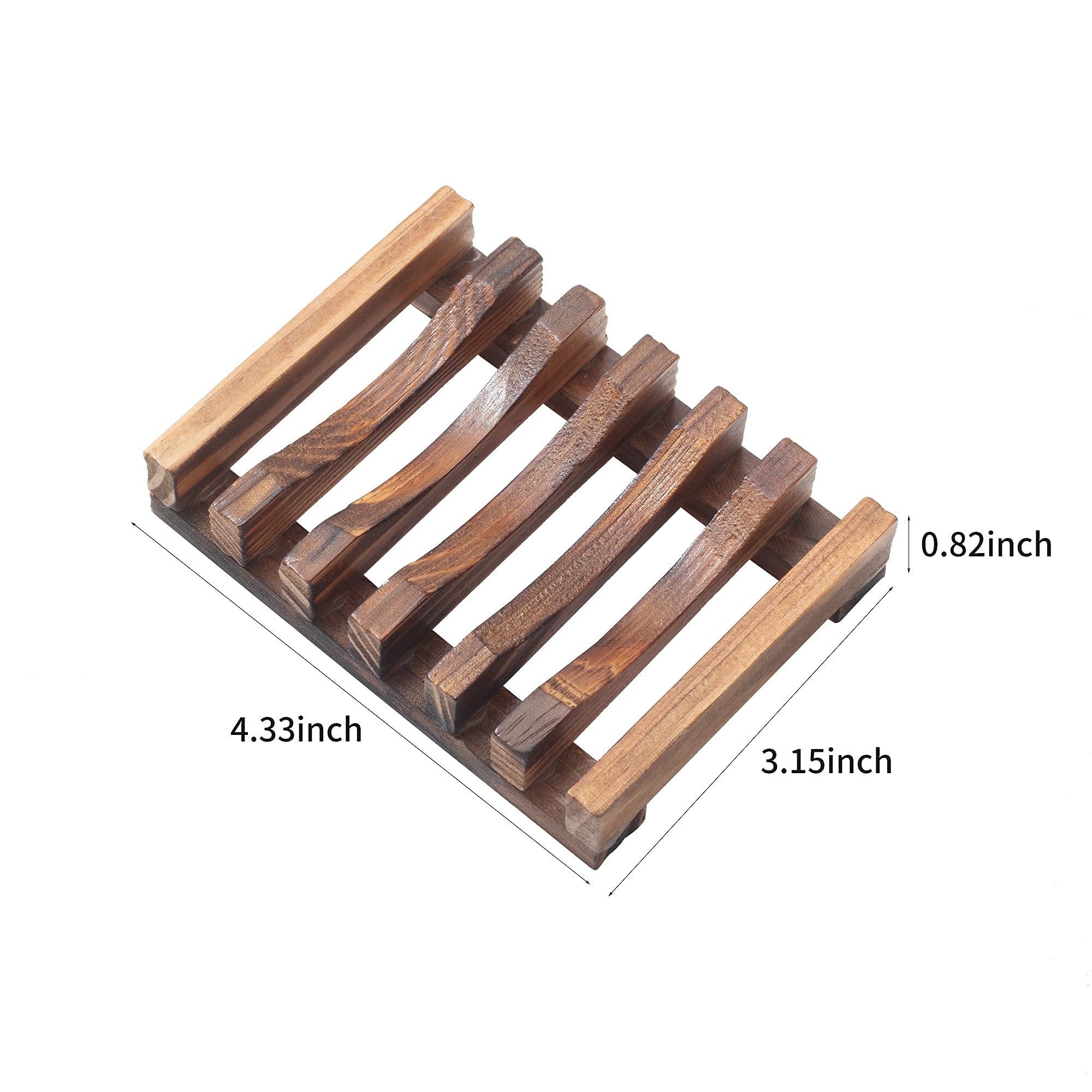Wooden Soap Dish for Shower Set of 3 Self draining Bar Holder for Bathroom  Soap Saver Tray Soap Stand for Homemade Soap  Vowupt