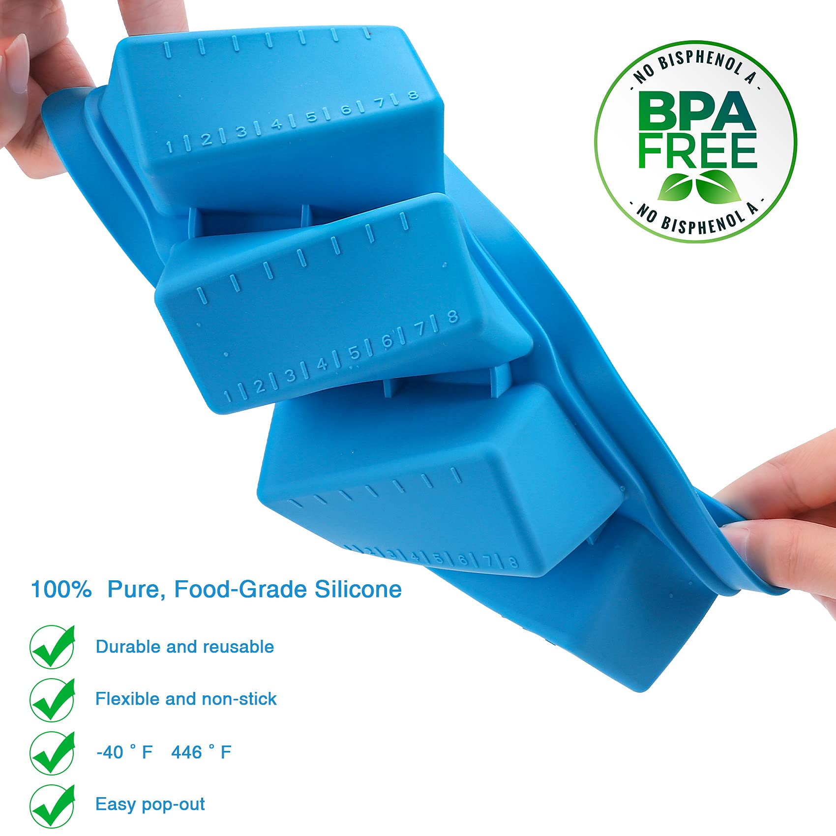 Butter Mold With Lid, Silicone Butter Tray Container With Spatula, Non-Stick Silicone Butter Molds For Making 4 Stick Forms Herb