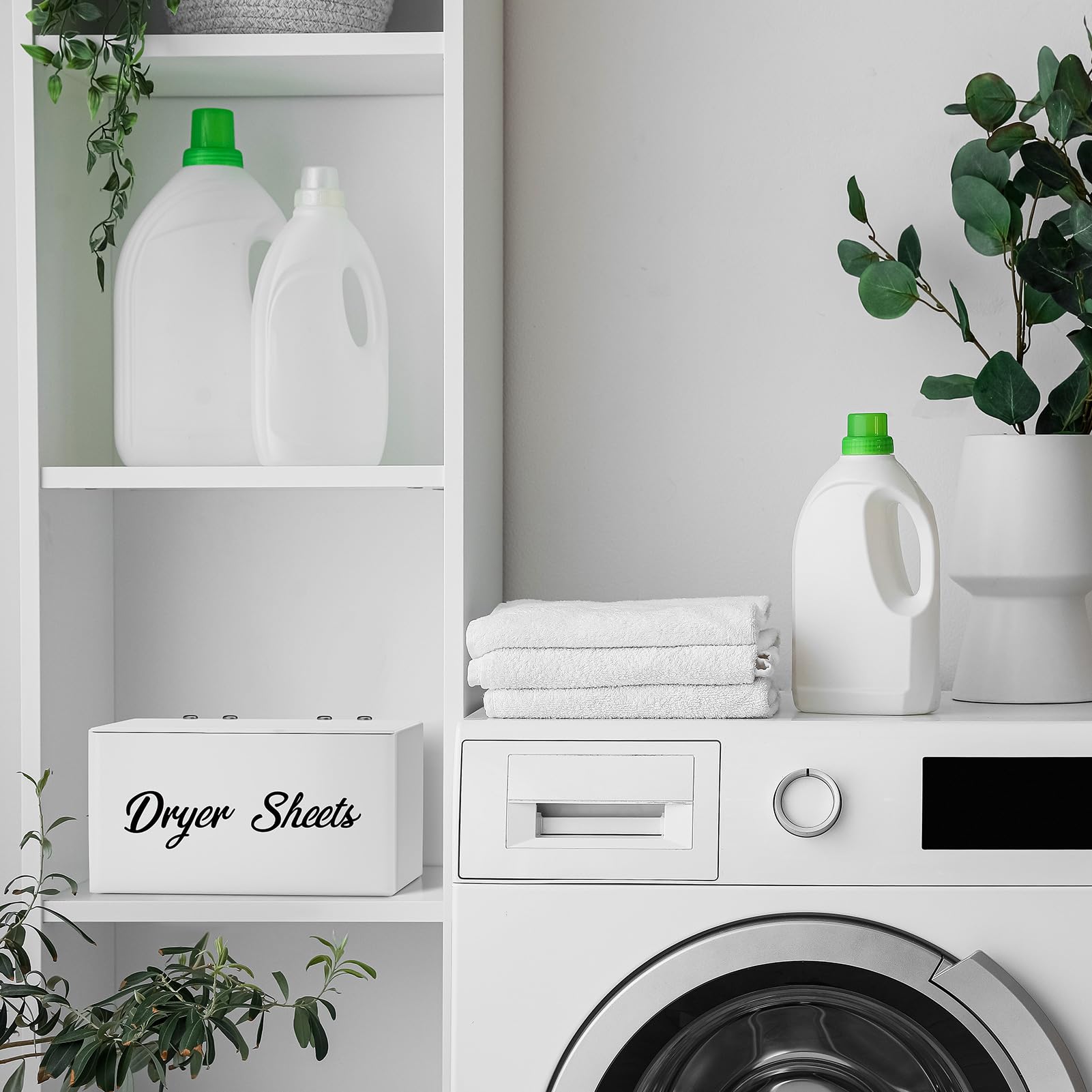 Dryer Sheet Holder For Laundry Room,Metal Dryer Sheet Container With Lid,Dryer Sheet Dispenser For Laundry Storage And Organizit