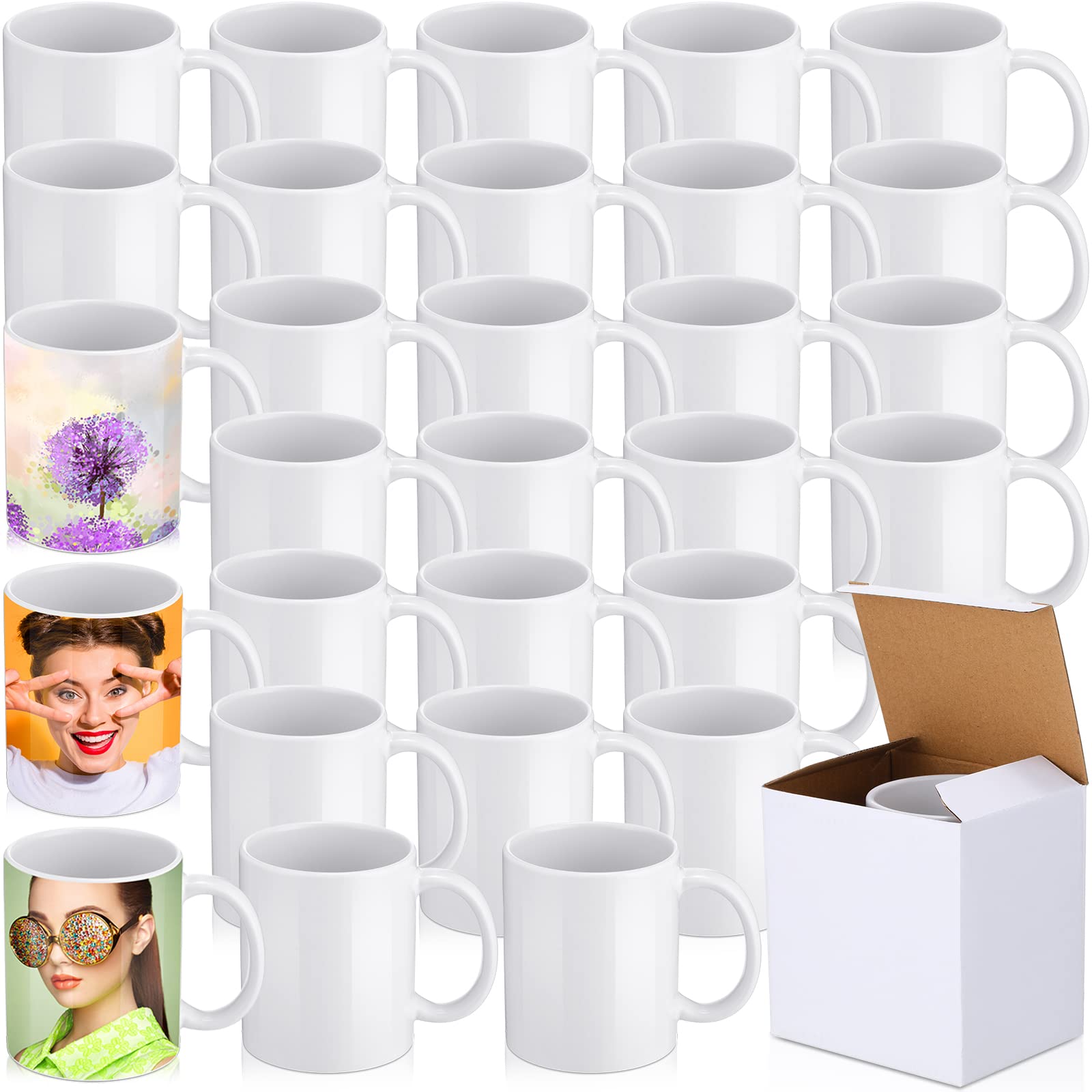 Irenare 30 Pack Sublimation Mugs Bulk 11 oz