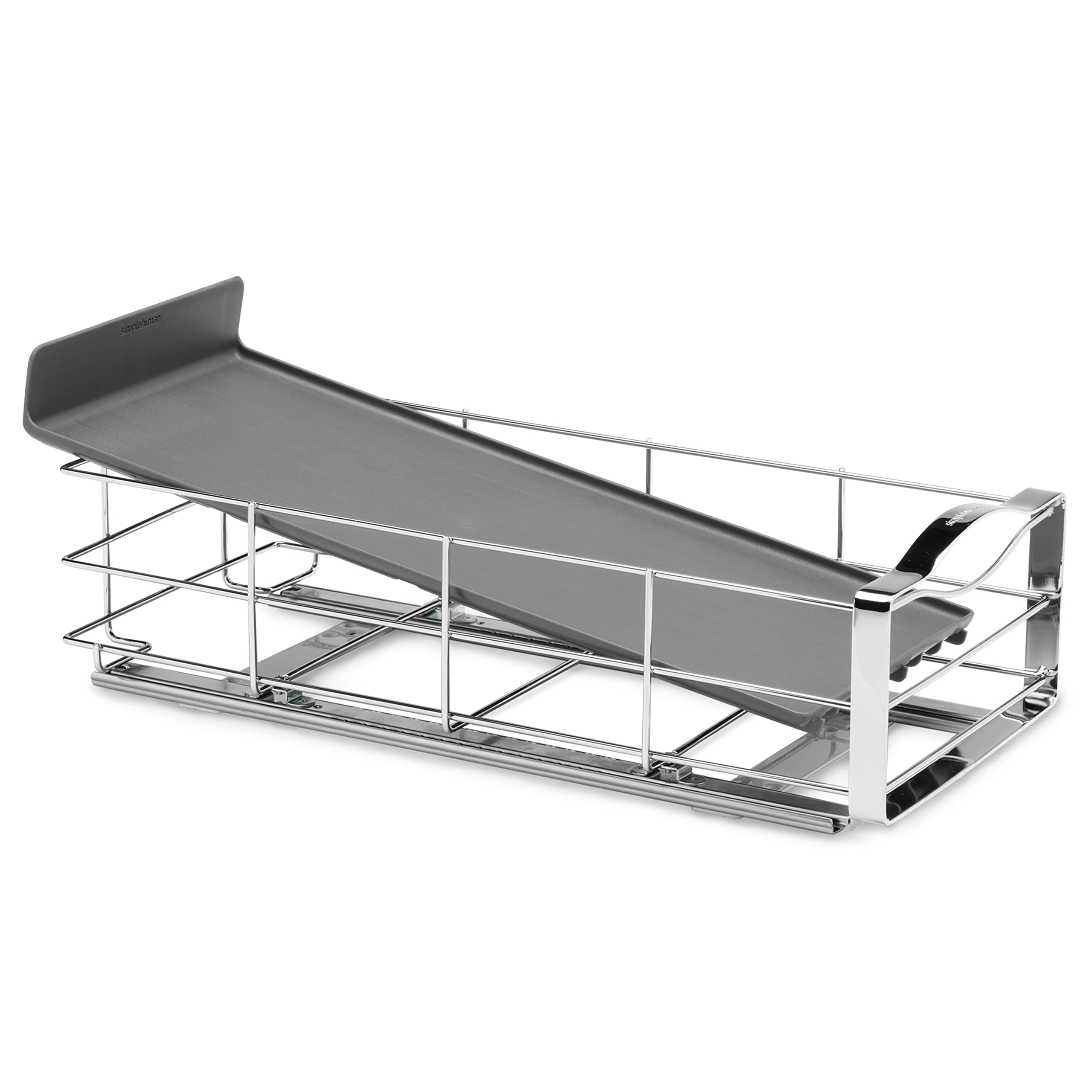 Simplehuman 9 Inch Pull-Out Cabinet Organizer, Heavy-Gauge Steel Frame
