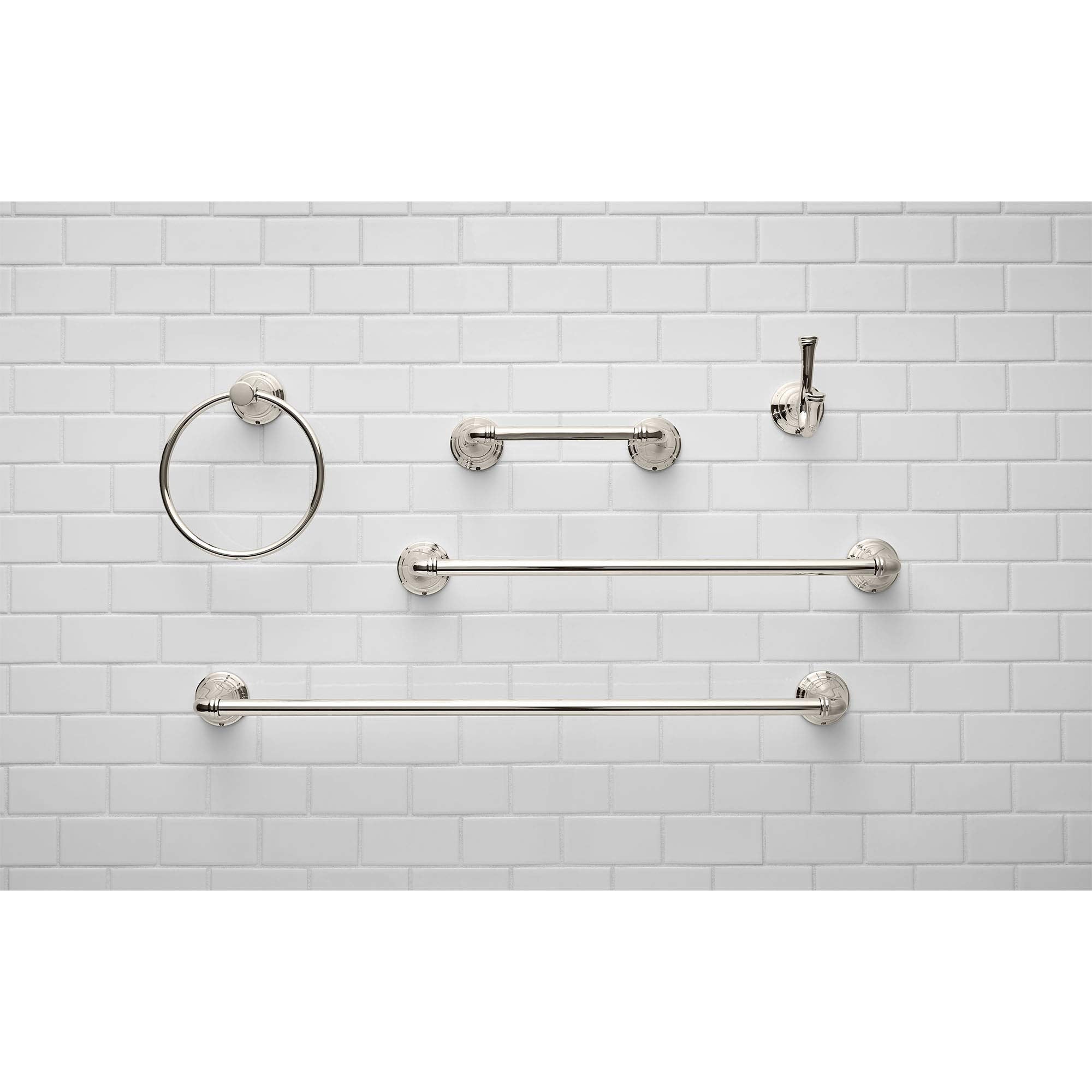 American Standard 7052024.013 Delancey -Towel Bar, 24 Inch, Polished Nickel