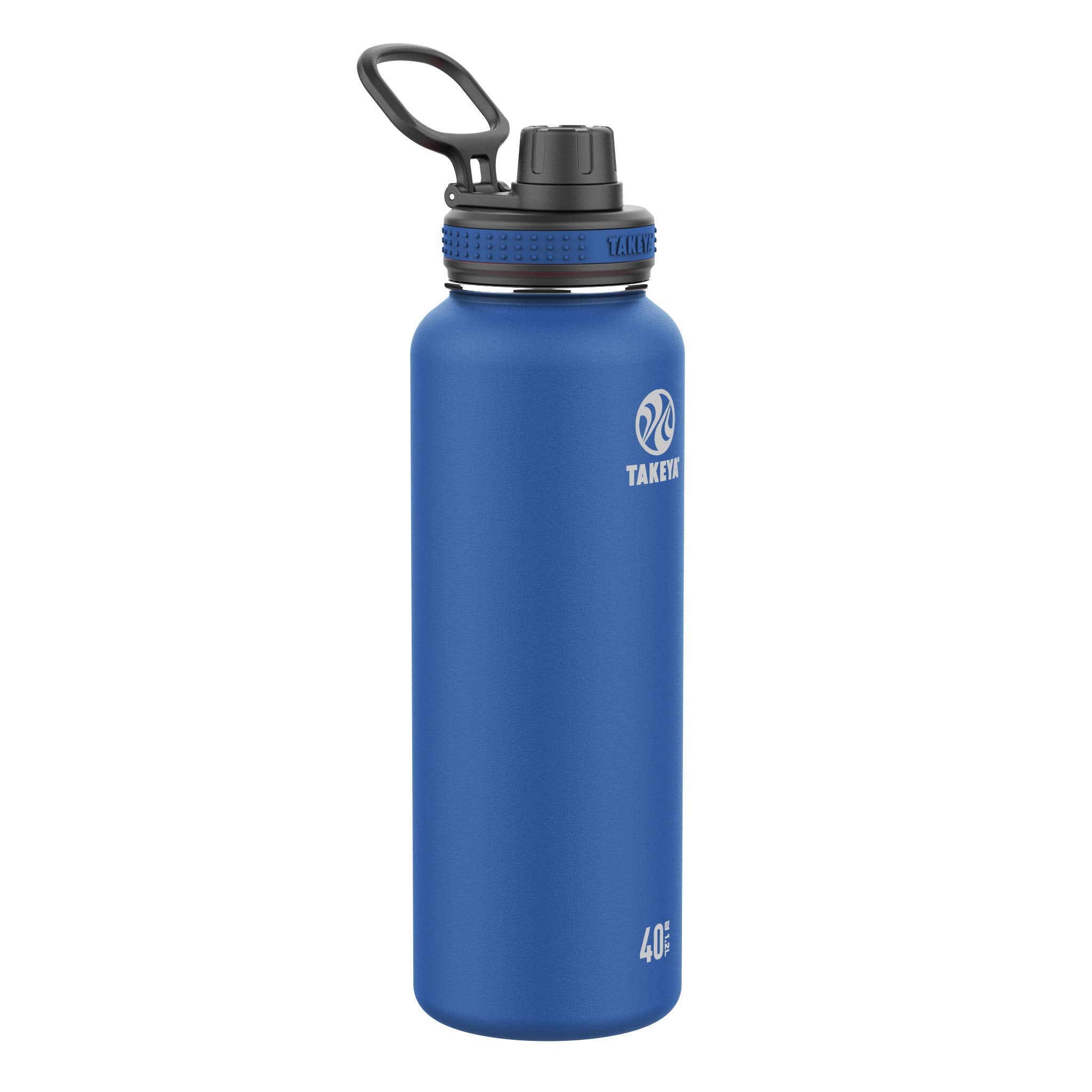 Takeya 885395500270 Originals Insulated Stainless Steel Bottle, Spout Lid Navy 40oz