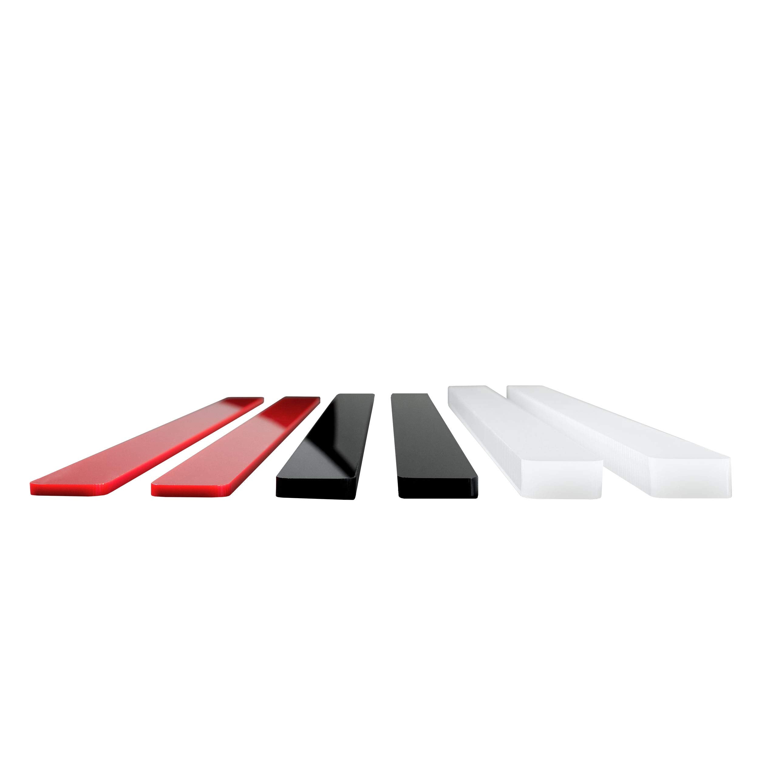 Fat Daddio's Fondant & Dough Leveler Set  13.75 x 0.75 Inch  White  Black  Red