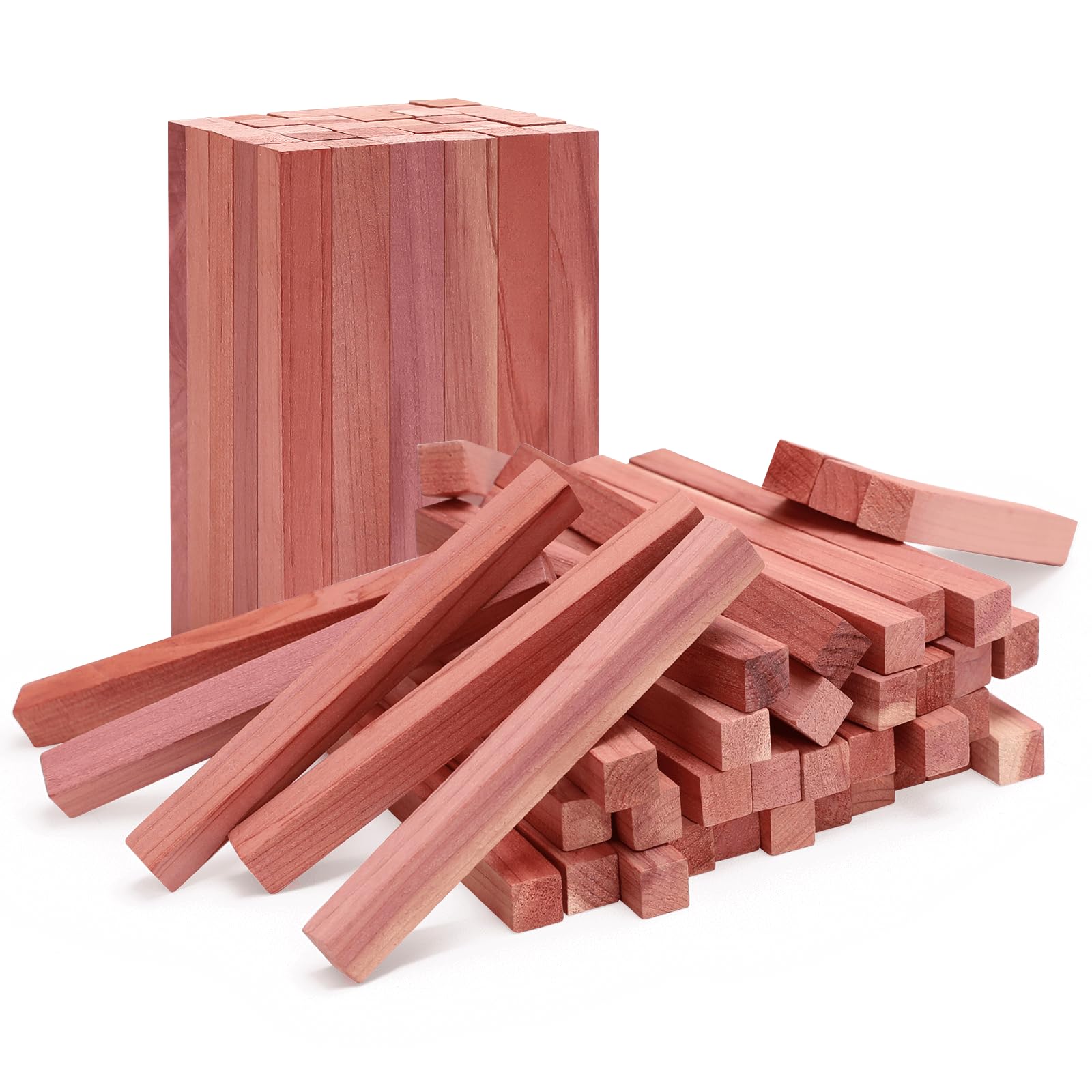 Homode Cedar Blocks For Clothes Storage, 50Pcs Cedar Sticks, Aromatic Red Cedar Wood Chips, Cedar Planks For Closets, Drawers, W