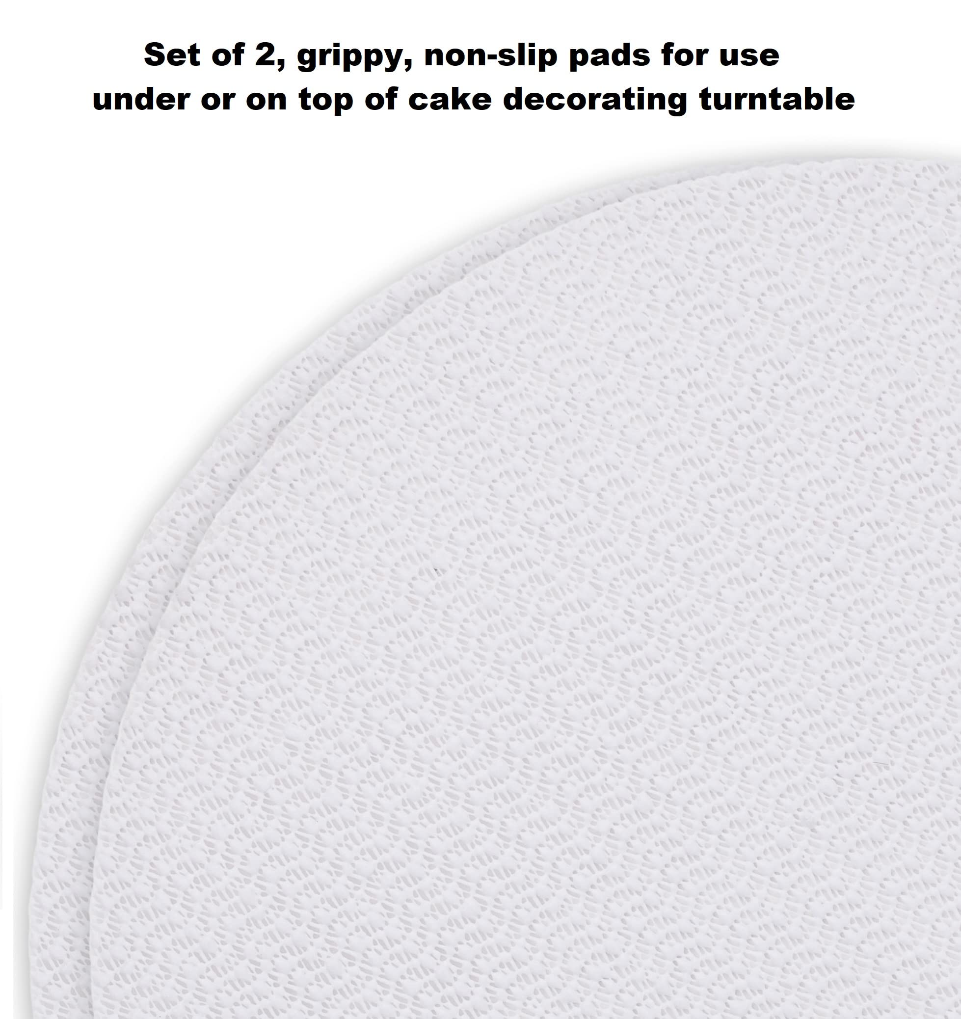 Ateco Set of 2 Non-Slip Pads  Reusable  Food Safe Plastic  12-Inch Diameter  White