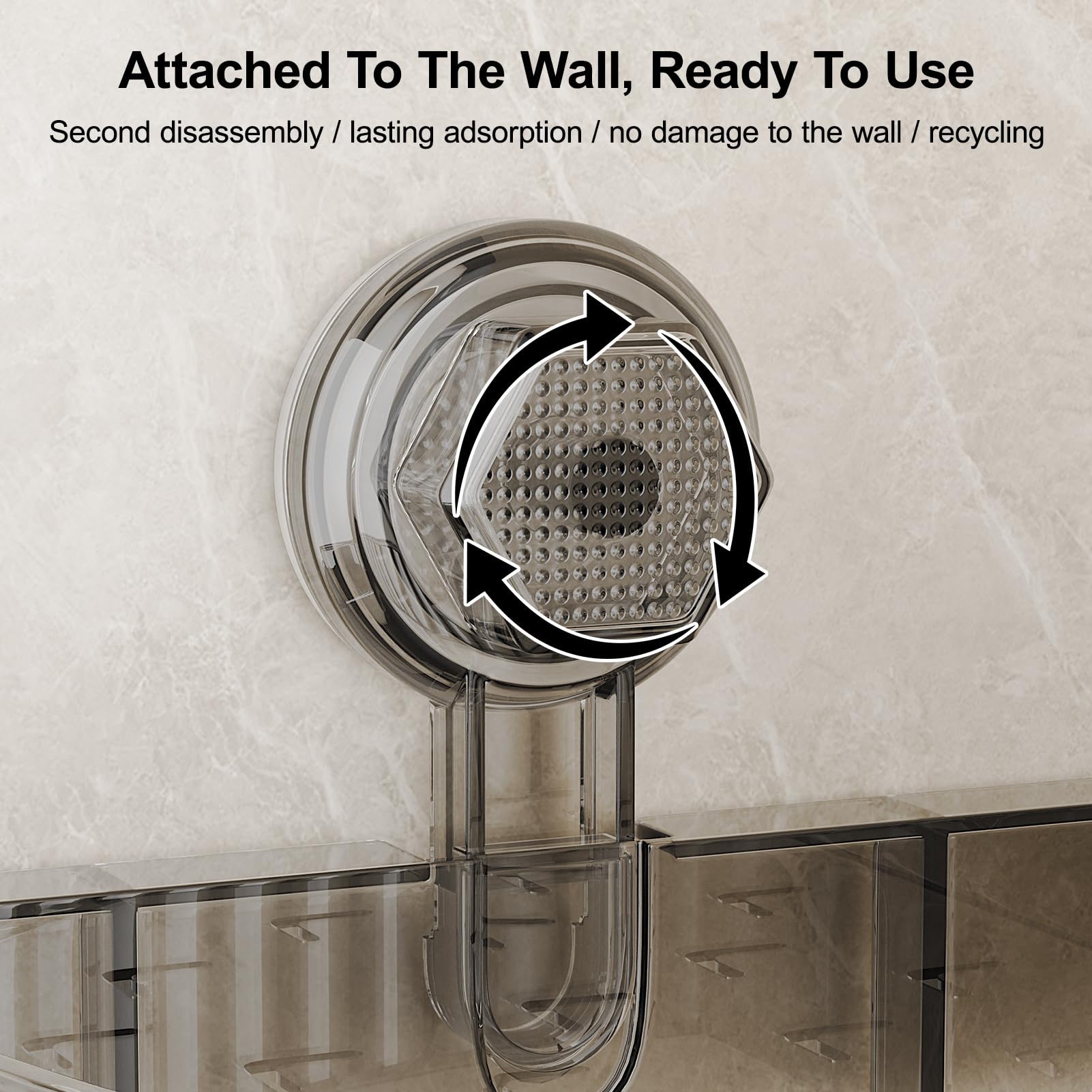 Ankoox Shower Caddy Suction Cup Bathroom Shower Organizer For Bathroom Storage Home Decor & Kitchen No Drilling Large Capacity R