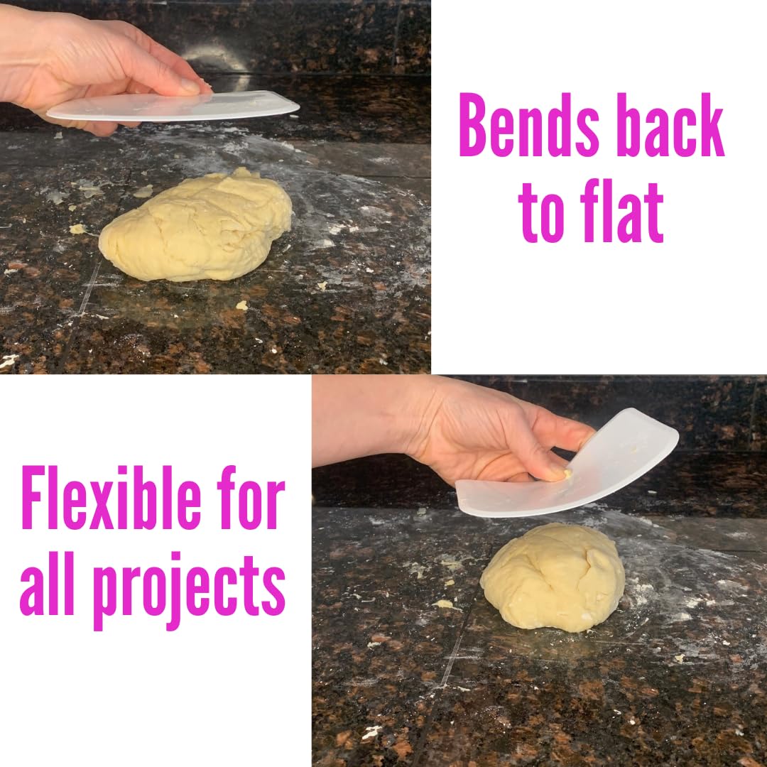 Royalty Essentials Dough Scraper Bowl Food-Safe Plastic Dough Cutter Flexible Bench Multipurpose Food Scrapers For Bread Dough C