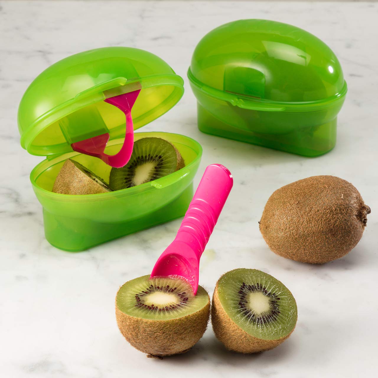 Hutzler Snack Attack Kiwi To-Go Container Kiwi Bento Box