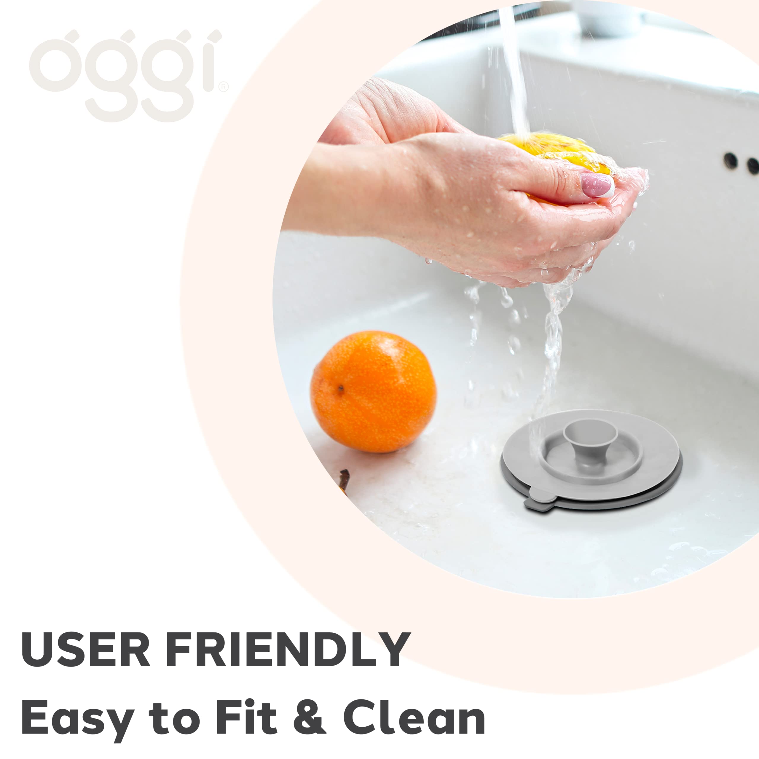 Oggi Silicone Sink Strainer & Stopper Set- Great Kitchen Sink Strainer, Silicone Drain Stopper, Sink Drain Strainer, Sink Plug 4
