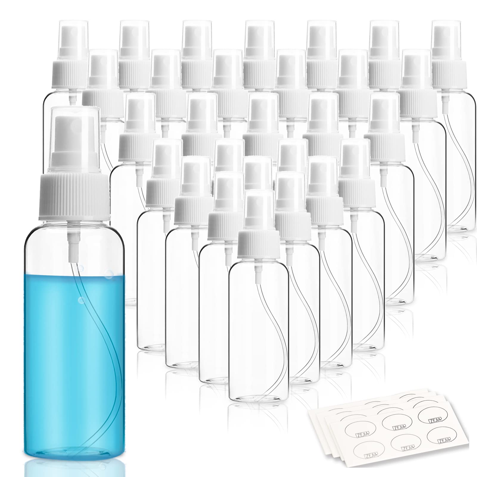 Zejia 40 Pack Small Spray Bottle, 2.7Oz/80Ml Travel Spray Bottle, Empty Fine Mist Spray Bottles, Refillable Mini Spray Bottles W