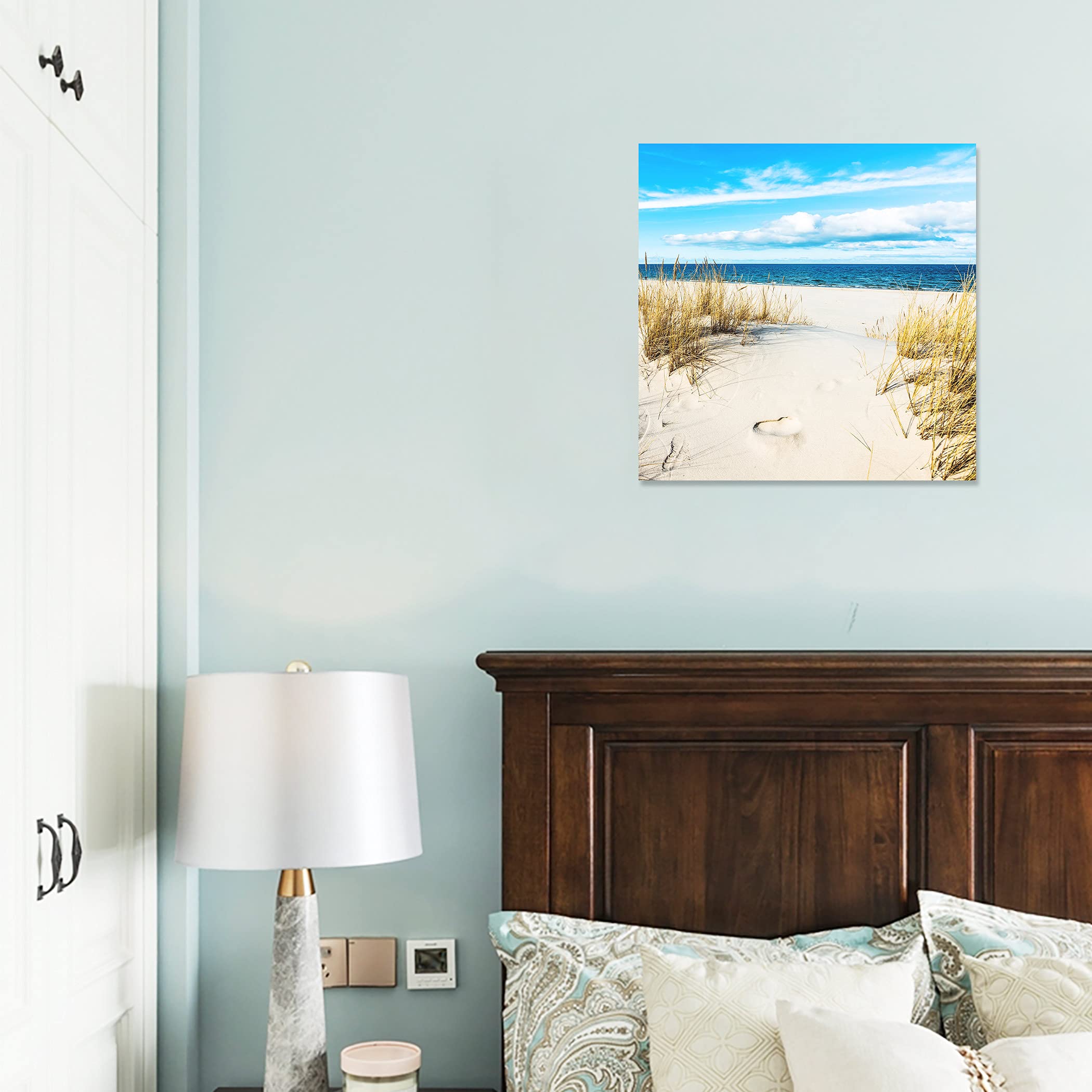 Beach Pictures Wall Art For Bathrooms Canvas Framed Seacoast Theme Wall Decor For Bedroom Modern Bathroom Coastal Pictures Wall