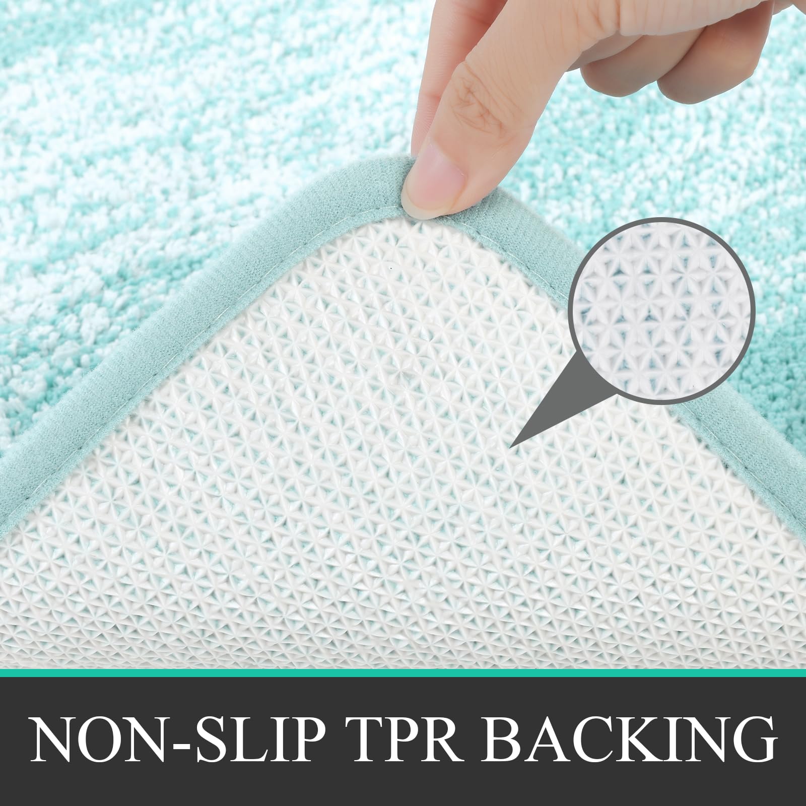 Bsmathom Bath Rug Set 4 Piece With Toilet Lid Cover And Rug Set, Absorbent Non-Slip Bath Rugs Washable, Soft Shaggy Bathroom Mat