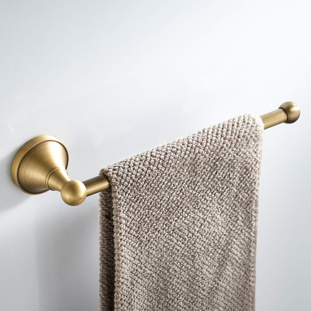 Flybath 2pc Bathroom Accessories Set - Towel Ring and Toilet Paper Holder Antique Brass Wall Mounted  Brushed Bronze