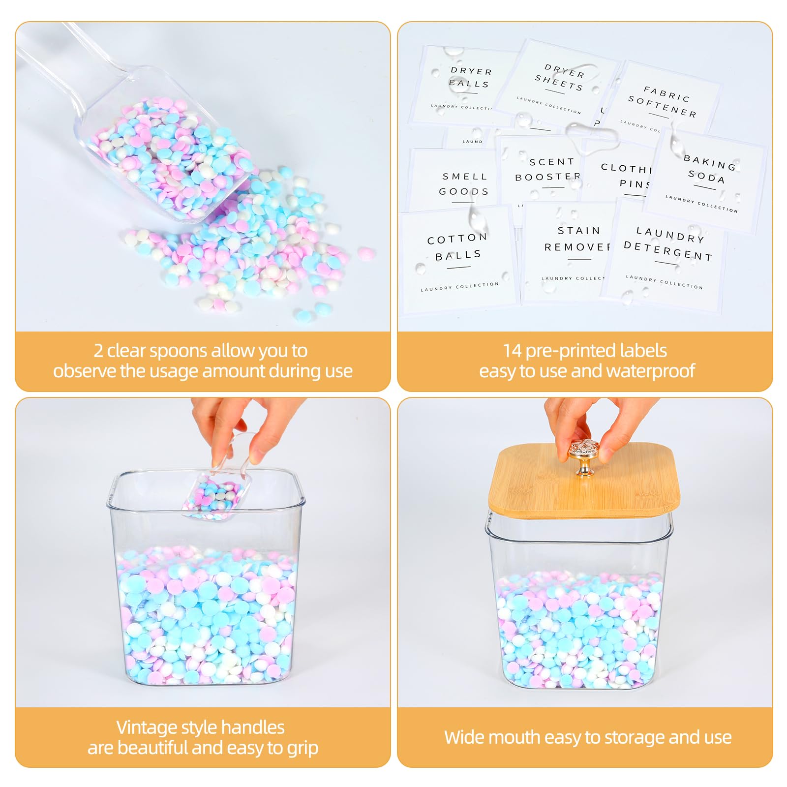 Polrai 3 Pack Laundry Room Organization Storage Containers Laundry Pod Containers And Dryer Sheet Holder With Lids And Labels Fo