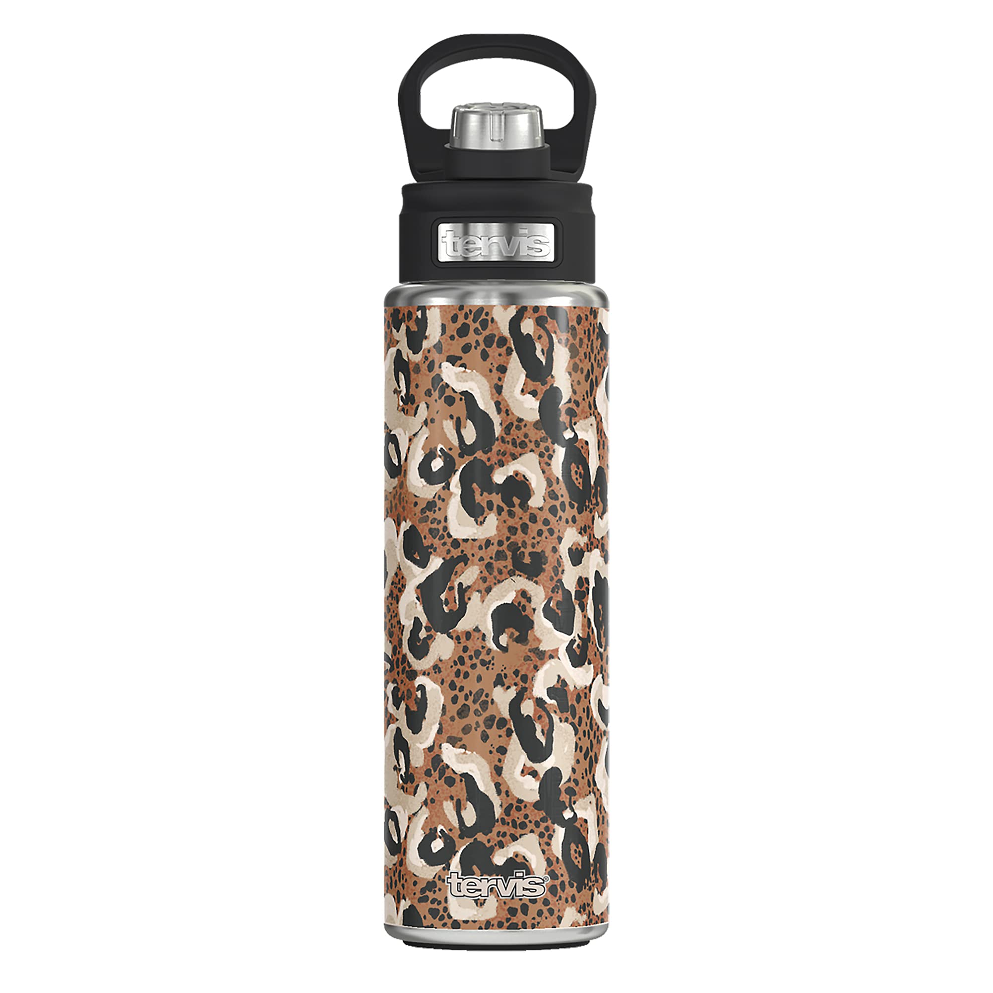 Tervis Spotted Jaguar Triple Walled Insulated Tumbler Travel Cup Keeps Drinks Cold, 24Oz Wide Mouth Bottle, Stainless Steel