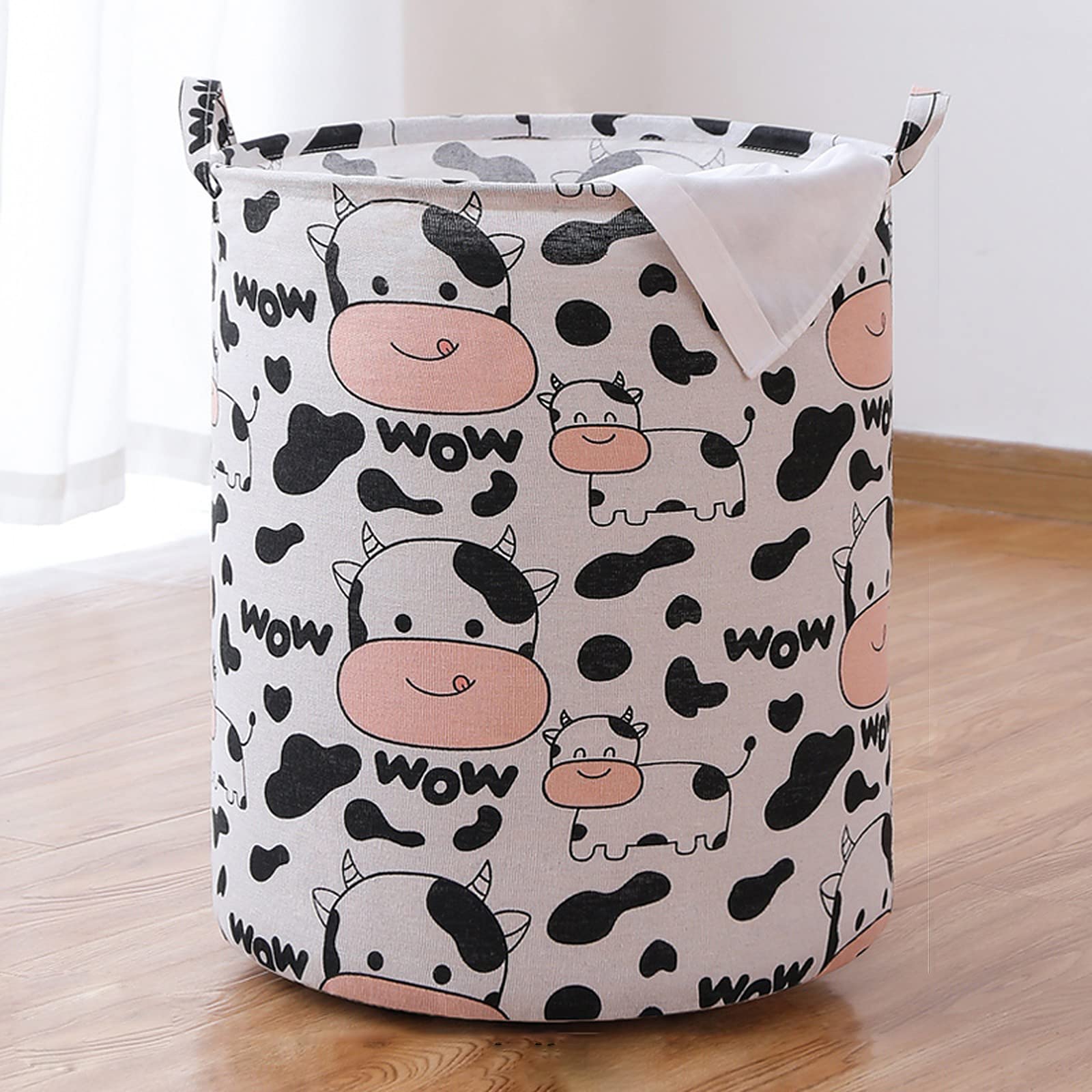 Wolpin Laundry Bag Waterproof Storage Basket (63 Litres) | Foldable Dirty Clothes Organizer With Handles | Large Toy Storage Bin