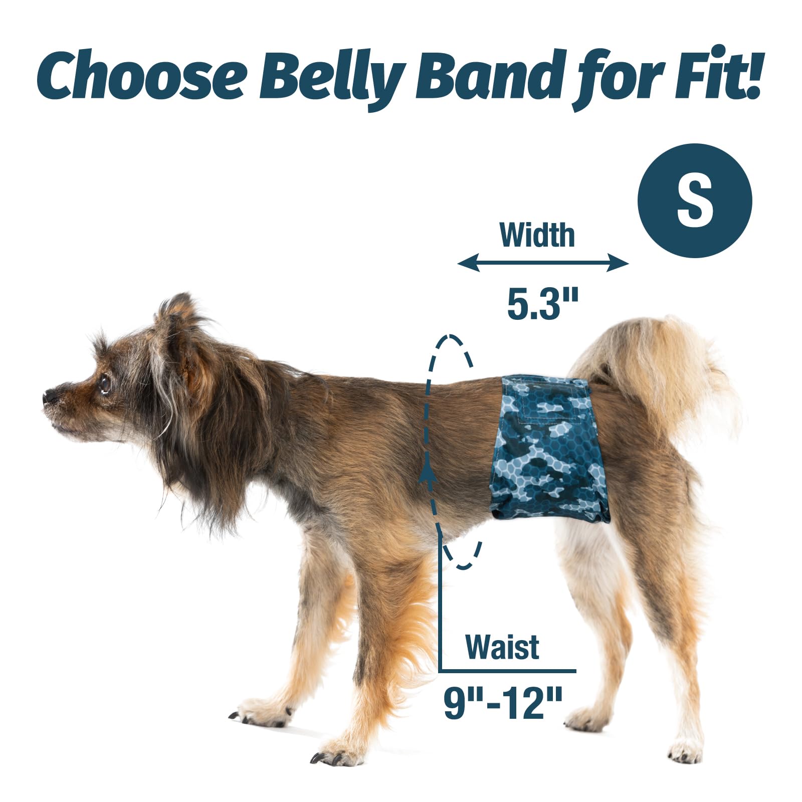 Pet Soft Washable Dog Diapers - Male Dog Belly Bands Diapers For Doggy, Washable Male Dog Belly Wraps 3Pack(S, Army)