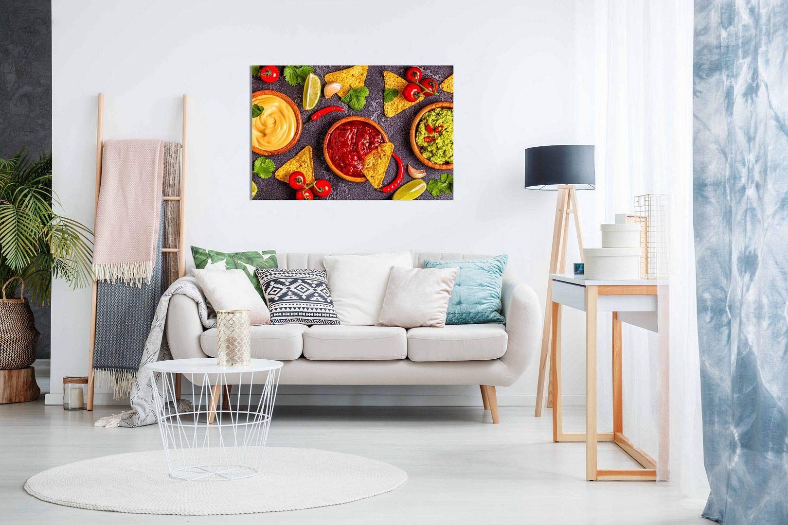 Mexican Restaurant Food Canvas Wall Art Picture Print Home Decor (12X8In)