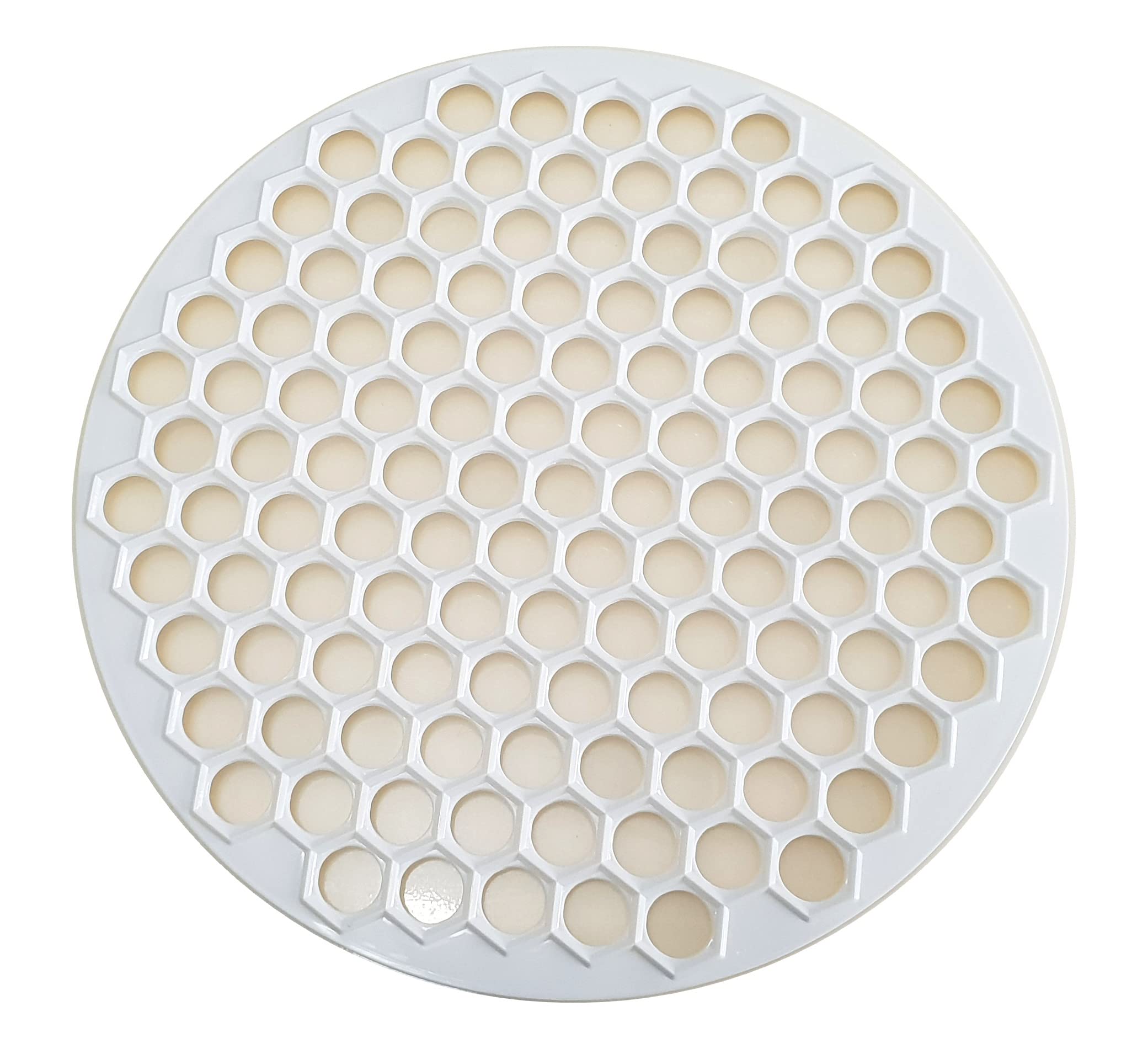 Pratic Circle (Small Holes) Ravioli Mold For Small Ravioli (121 Small Dough Rounds) - 12.5''/32Cm Dough Cutting Apparatus 121 Ho