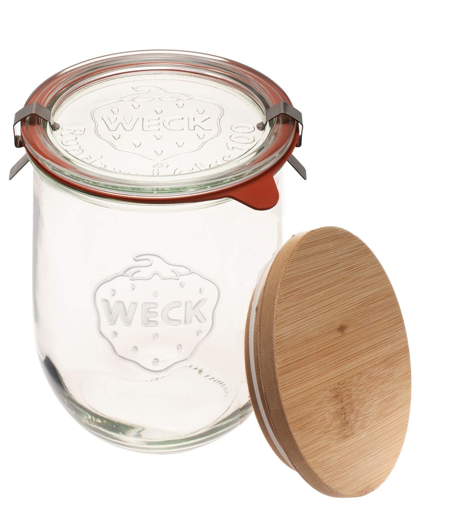 Weck Jars - 35.9 fl. oz Weck Tulip Jars 1 Liter - Sour Dough Starter Jars - Large Glass Jars for Sourdough - Suitable for Cannin
