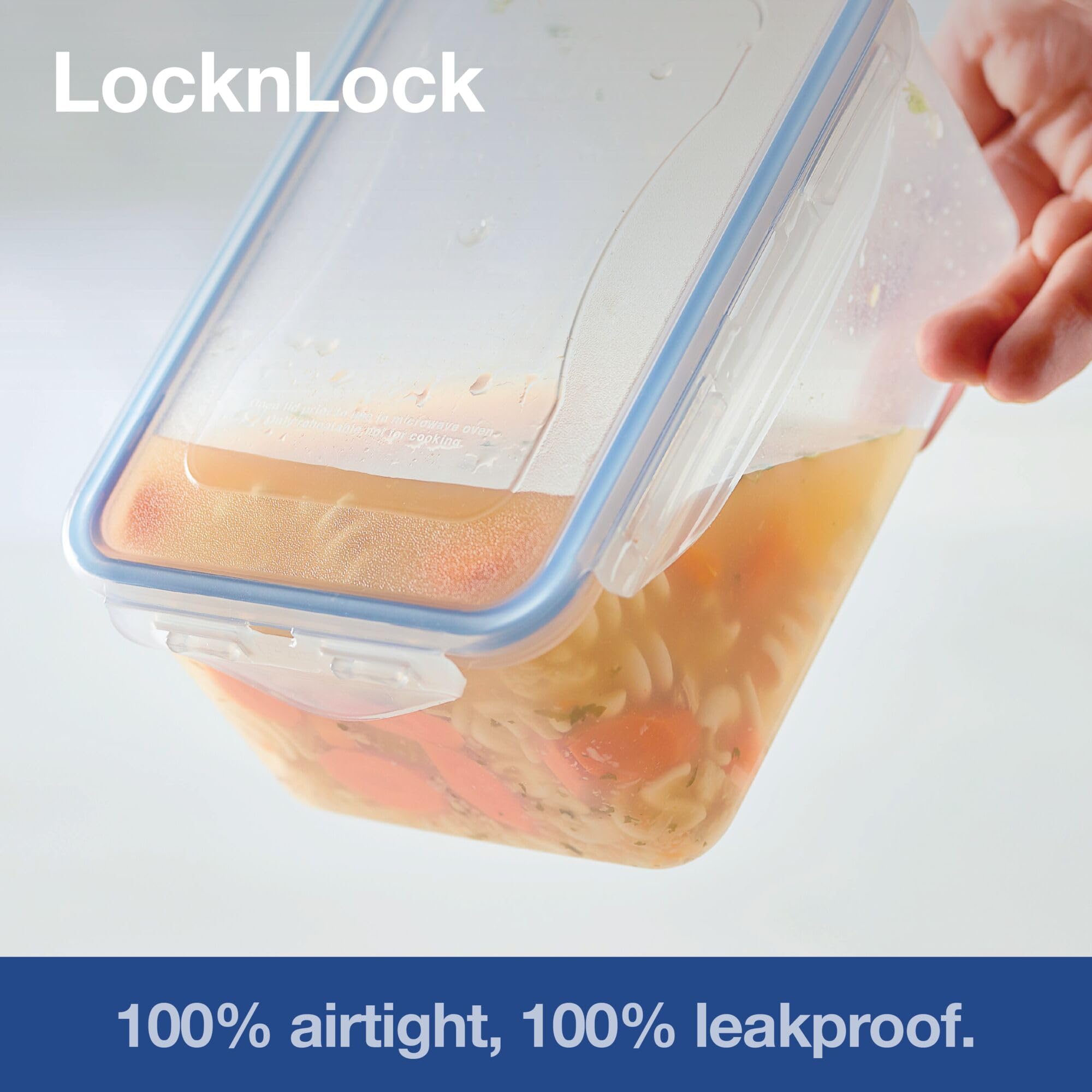 LocknLock Easy Essentials Food lidsPantry StorageAirtight containers  BPA Free  Square-11 cup-for Sugar  clear