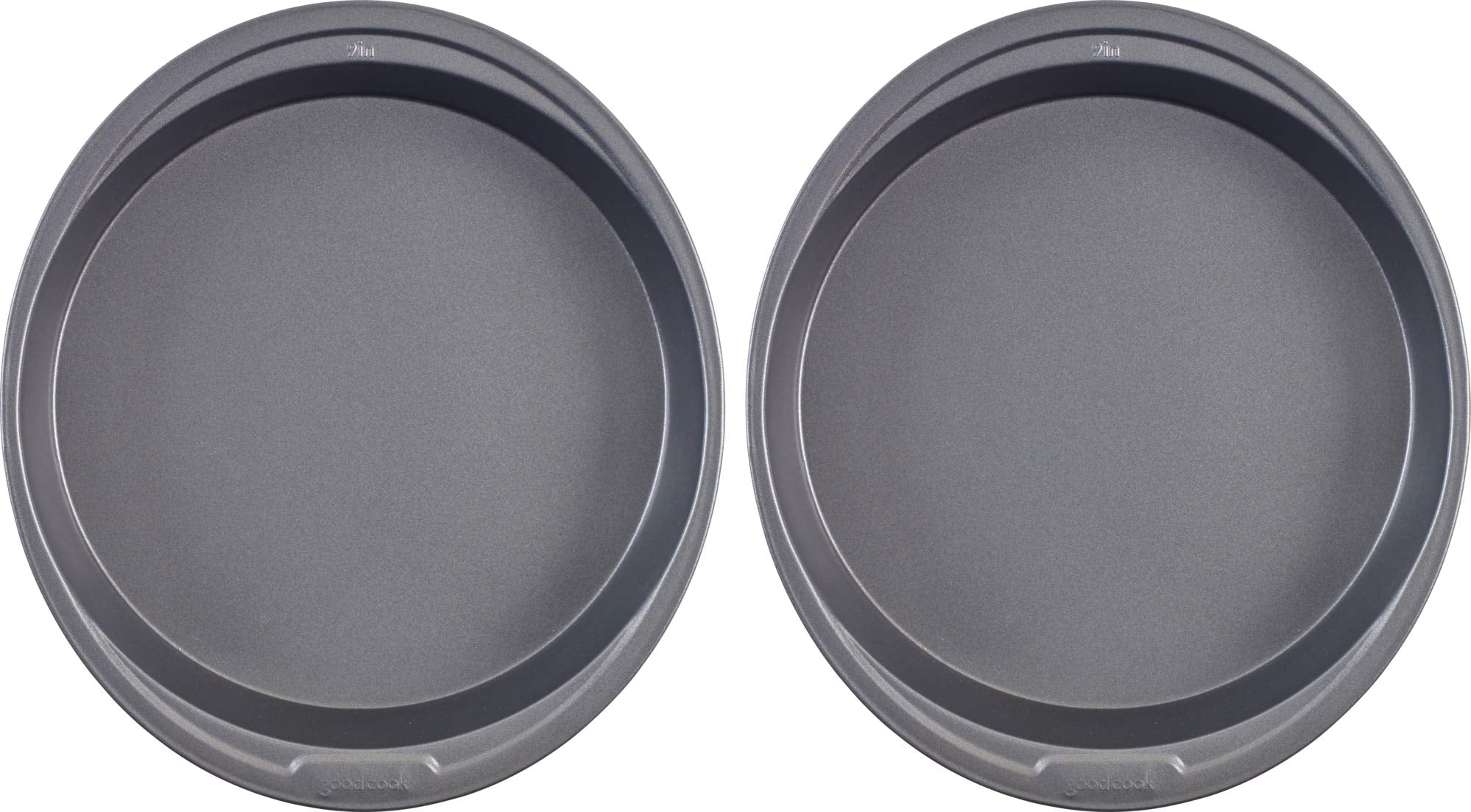 Good Cook 2Pk Round Cake Pan 9 Inch, Dark Gray, Medium