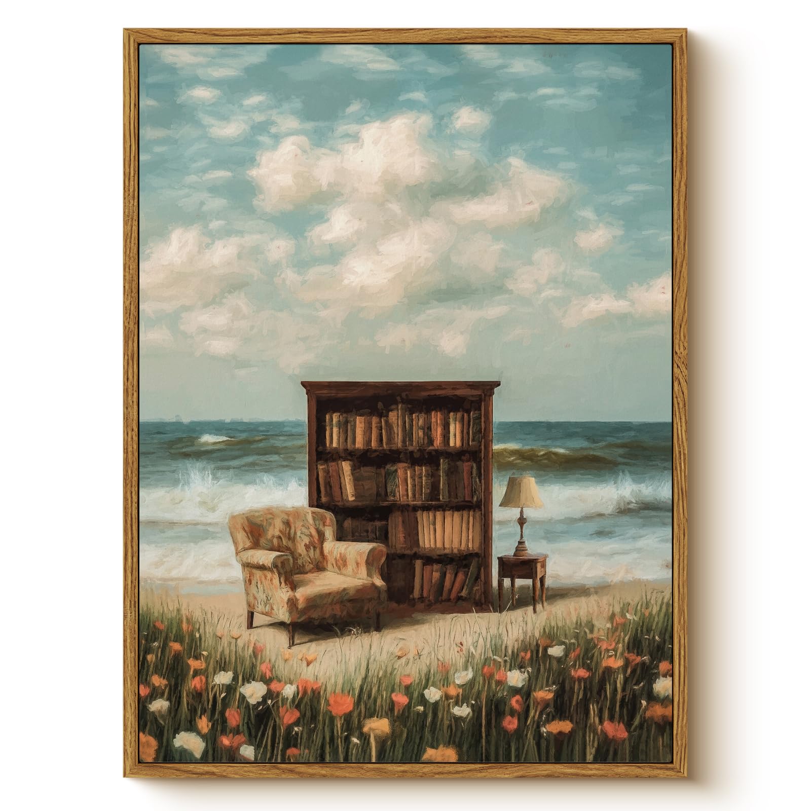 Whasayart Vintage Framed Canvas Wall Art Sr1240 Comfort Reading