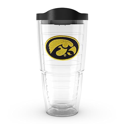 Tervis Made in USA Double Walled University of Iowa UI Hawkeyes Insulated Tumbler Cup Keeps Drinks Cold & Hot  16oz Mug  Primary Logo