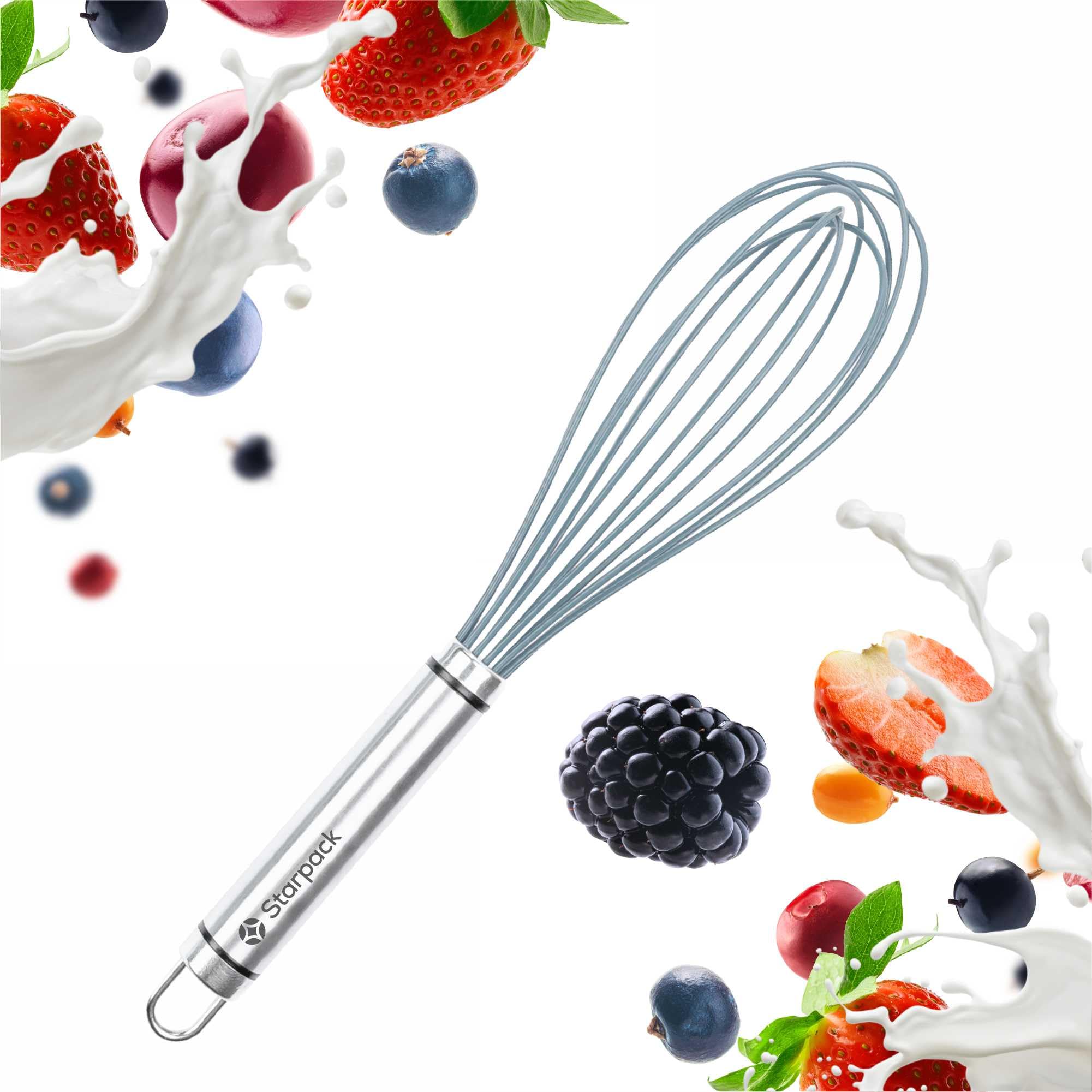 Starpack Premium Silicone Whisks For Cooking - Whisk Silicone Material With High Heat Resistance Of 600F - Non-Stick Kitchen Whi