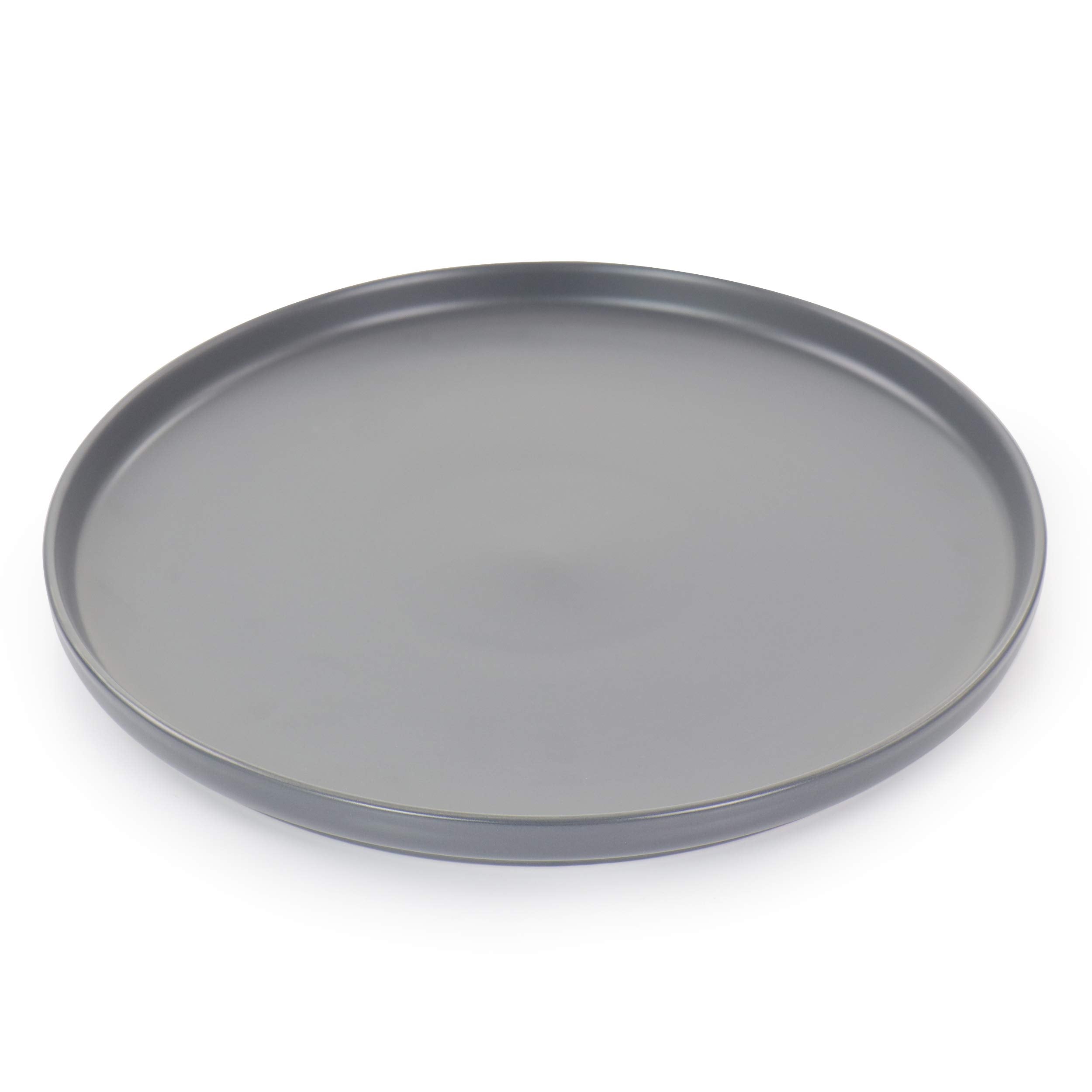Elama Luxmatte Contemporary Dinnerware Set, 20 Piece, Dark Grey
