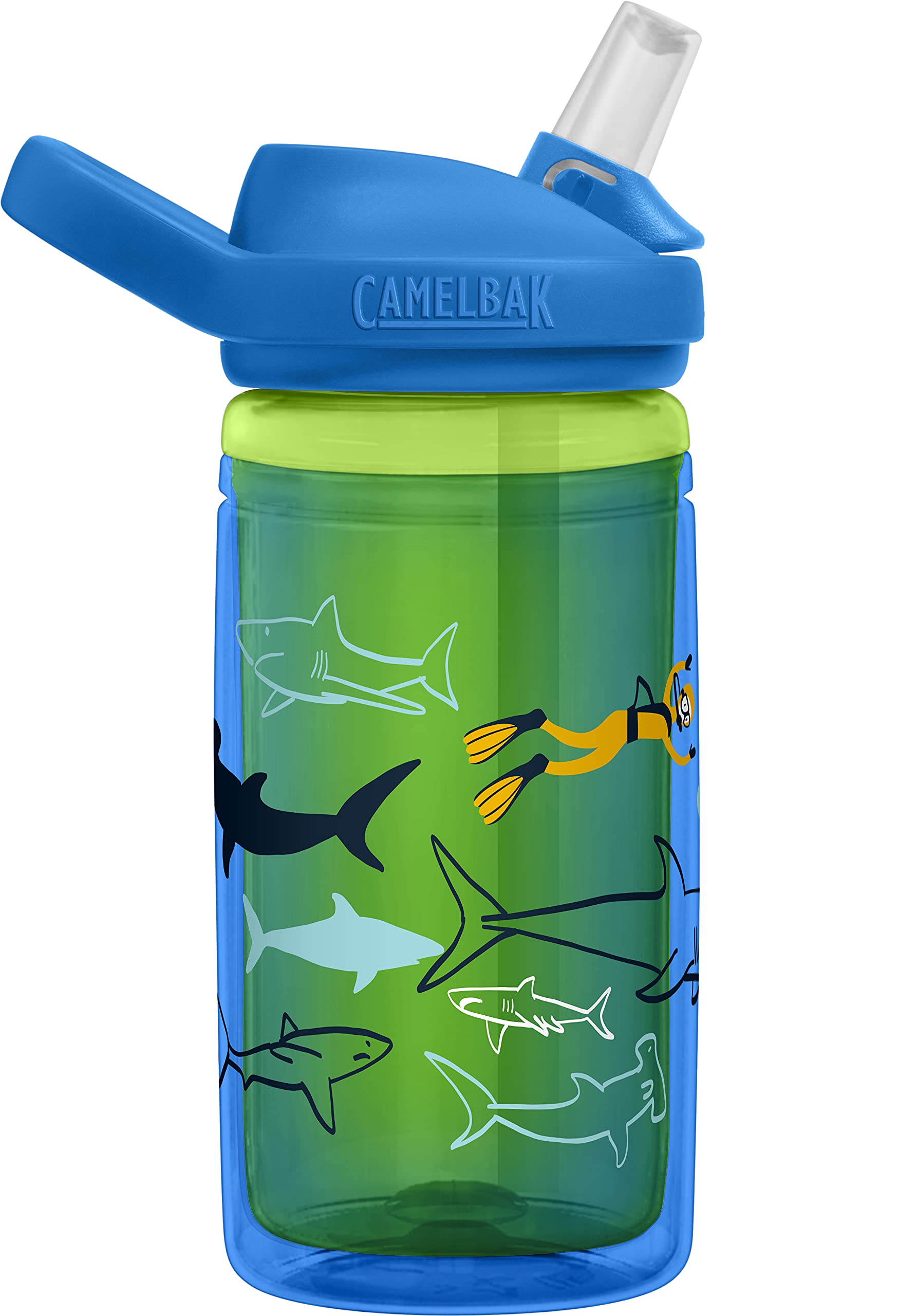 CamelBak eddy+ Kids Insulated BPA-Free Bottle  14oz  Scuba Sharks
