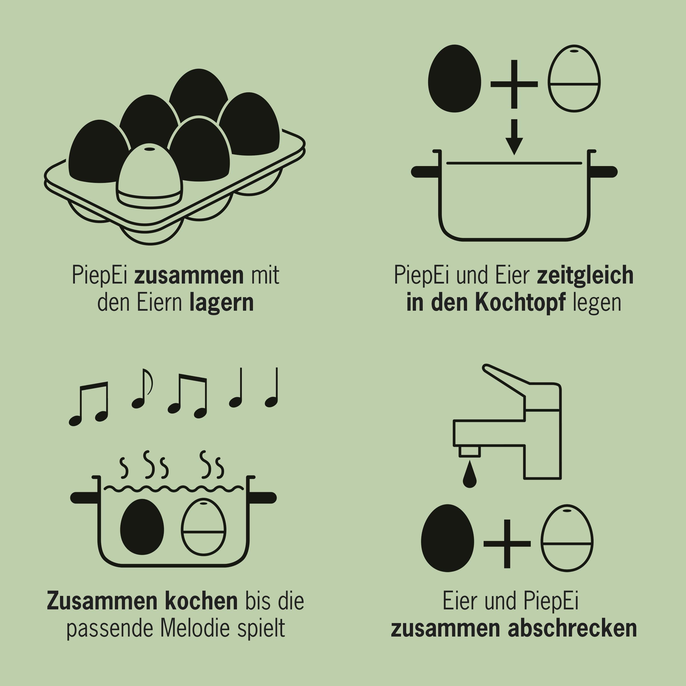 80s BeepEgg - Singing Floating Egg Timer - Boil Together with The Eggs - Egg Cooker for 3 Levels of doneness - BeepEgg with 3 melodies - Funny Musical Egg Timer - Brainstream