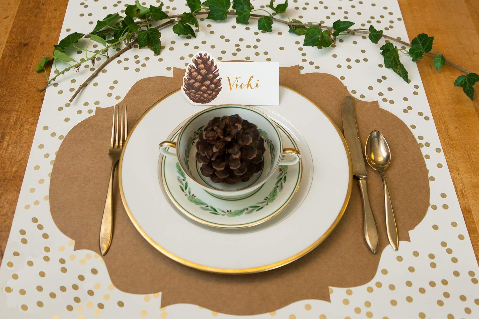 Hester & Cook Paper Placemat, Pad Of 12 (Die-Cut French Frame)