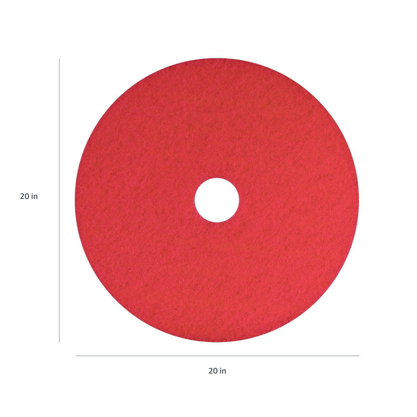 Americo Glit/Microtron 404420 Daily Cleaning and Buffing Pad  20''  Red (Pack of 5)