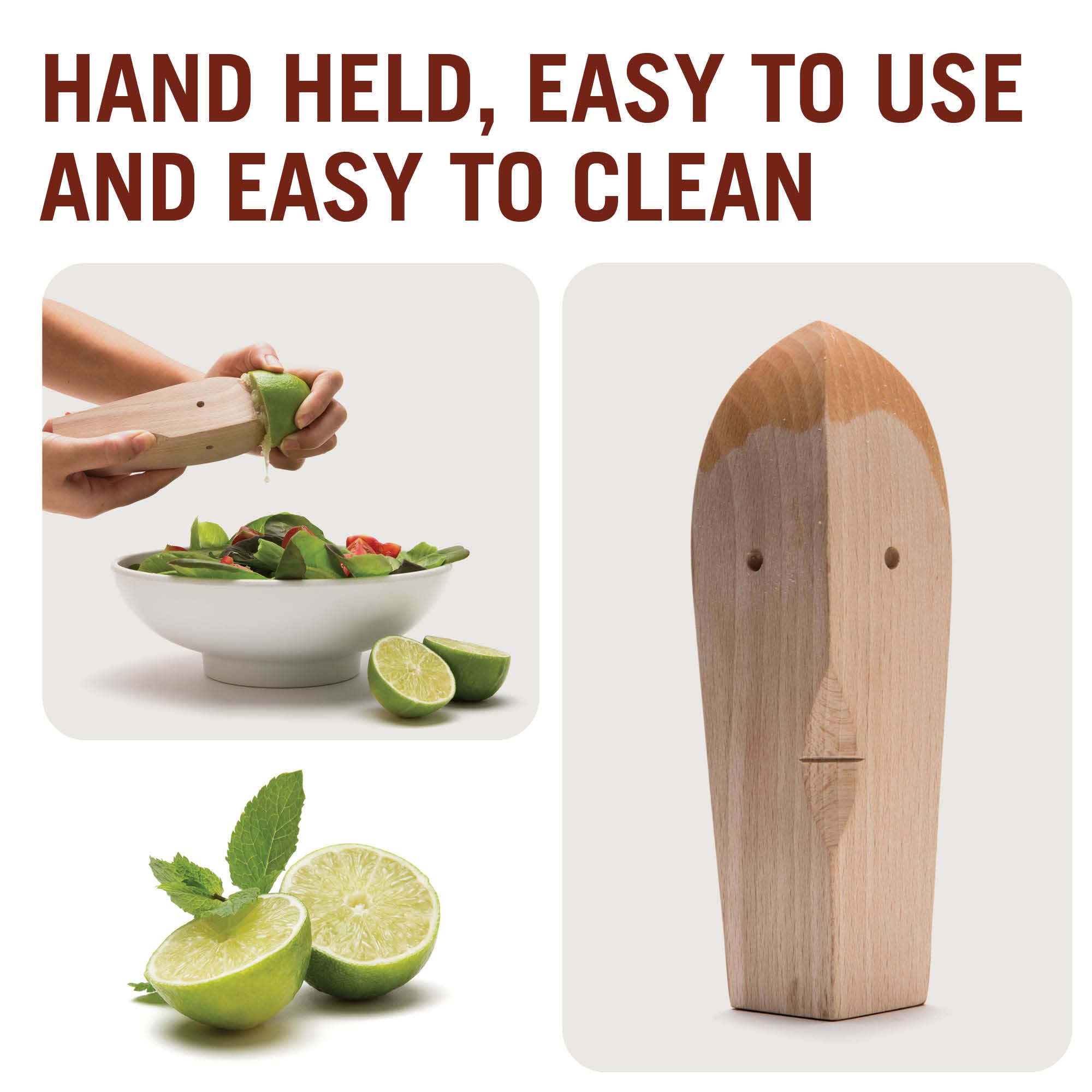 Citrus Reamer Made Of Wood / For Juicing Lemons, Limes & Oranges Manually / Ergonomic, Minimalist Design Adds Beauty To Your Kit