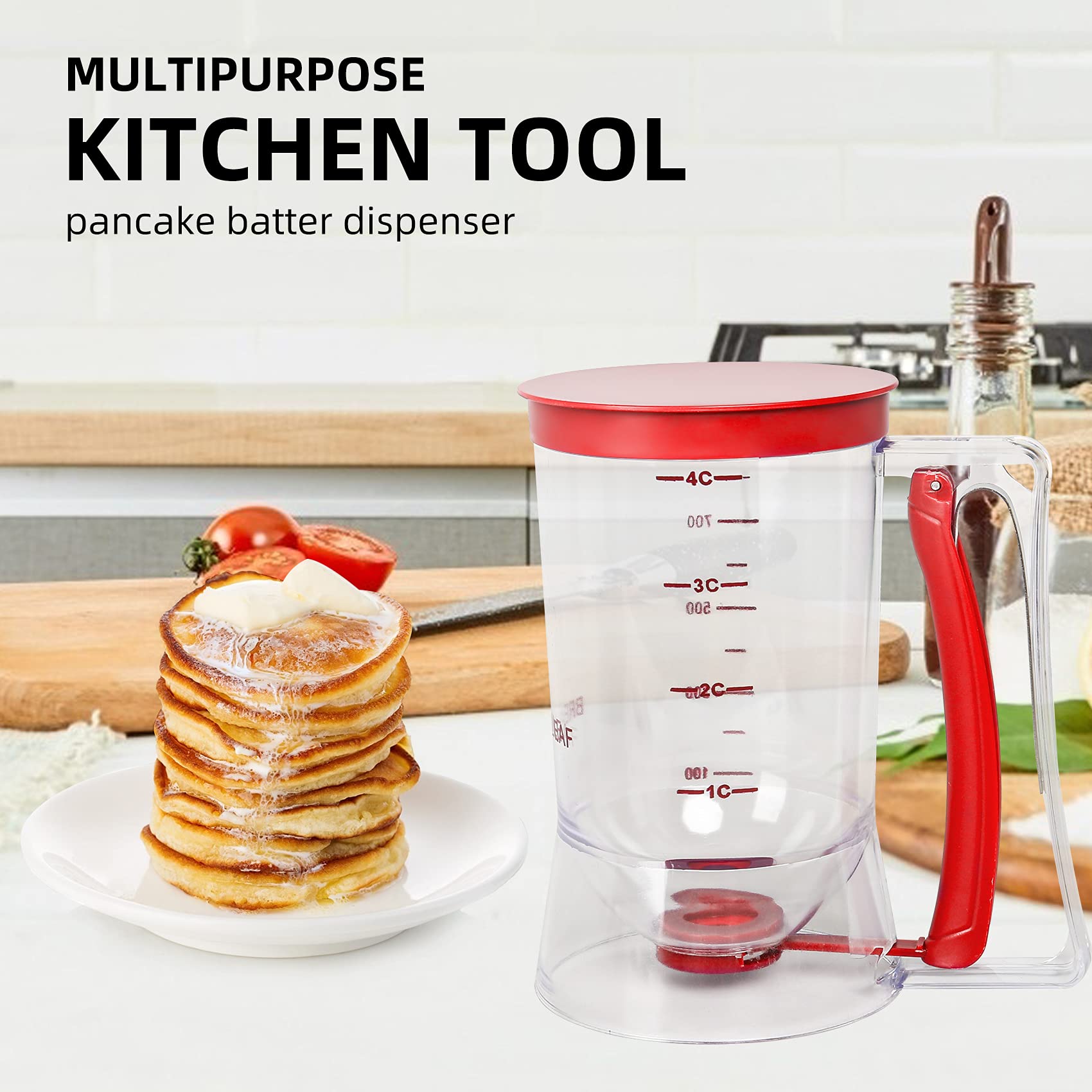 Yieobel Batter Separator Cupcakes Pancakes Cookie Cake Waffles Batter Dispenser Cookie Separator Batter Cream Speratator Cup Mea