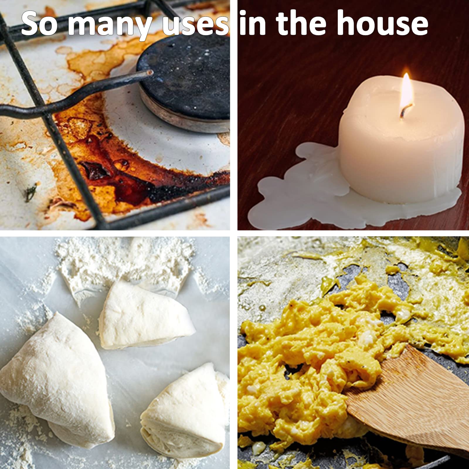 Pan Scraper Dish Scraper Food Scraper Tool Plastic Pot Scraper Kitchen Scraper Grease Scraper Cast Iron Skillet Pan Scraper Tool