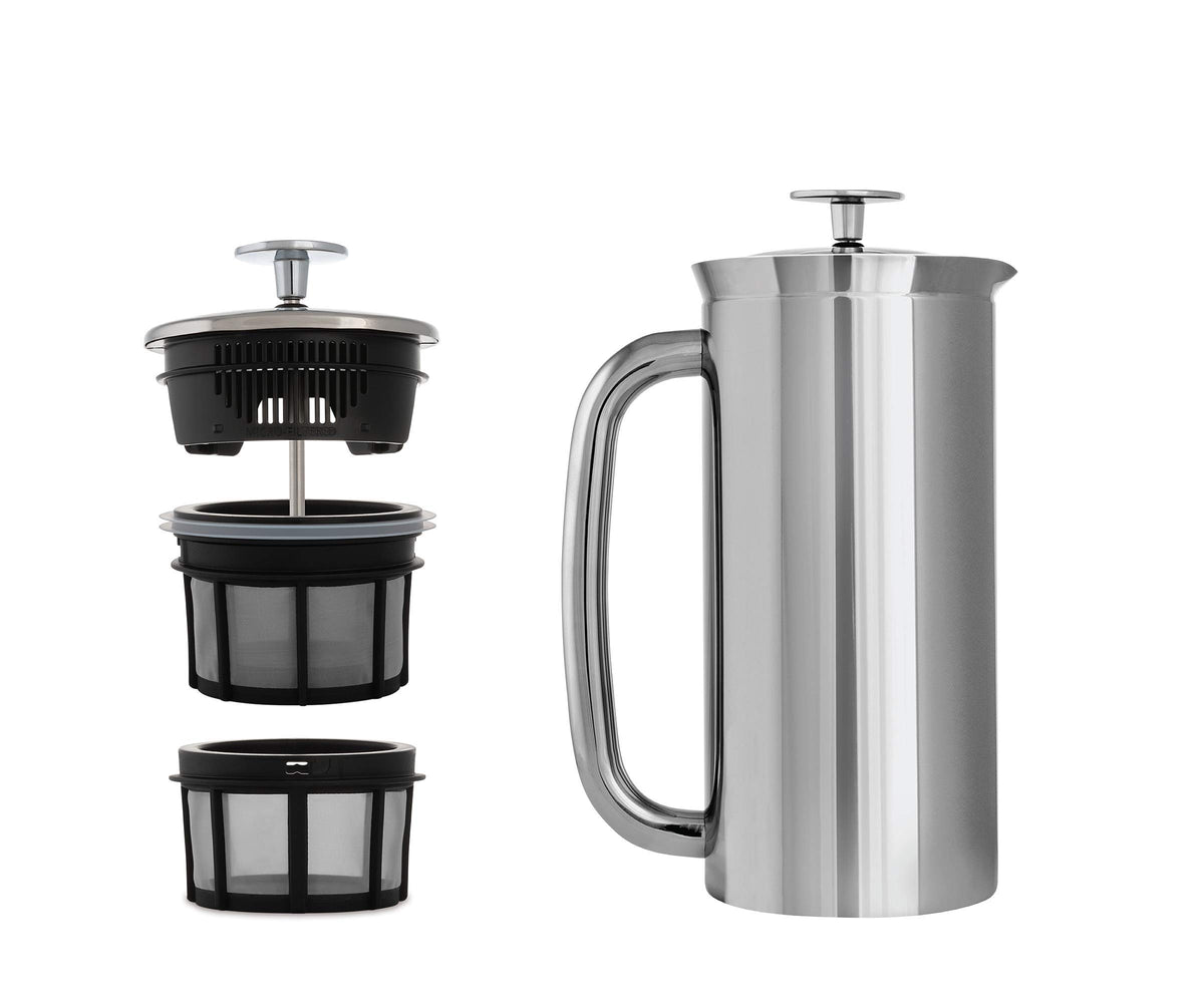 Espro - P7 French Press - Double Walled Stainless Steel Insulated Coffee And Tea Maker With Micro-Filter - Keep Drinks Hotter Fo