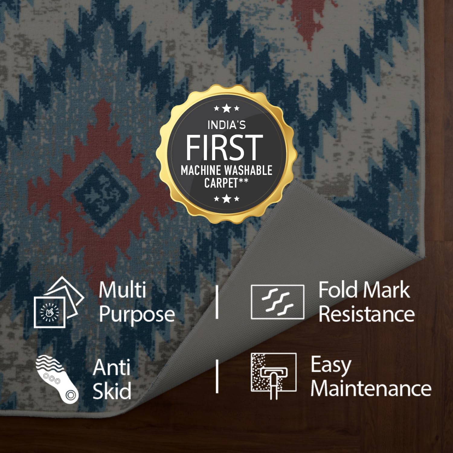 Welspun Wonder-Full Polyster Carpet-Teal