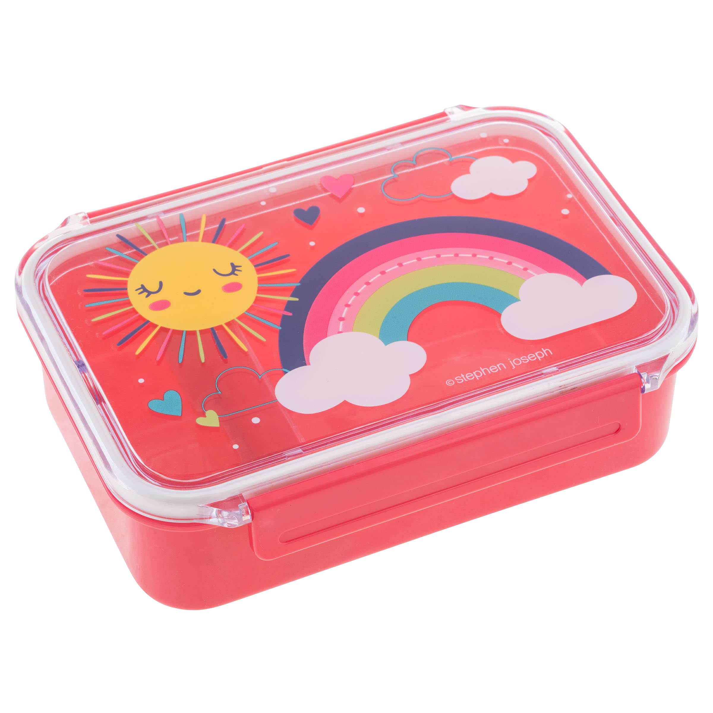 Stephen Joseph Rainbow Meal Holder, 7.125 In X 5.25 In X 2 In, Plastic, Bpa Free, Dishwasher And Microwave Safe