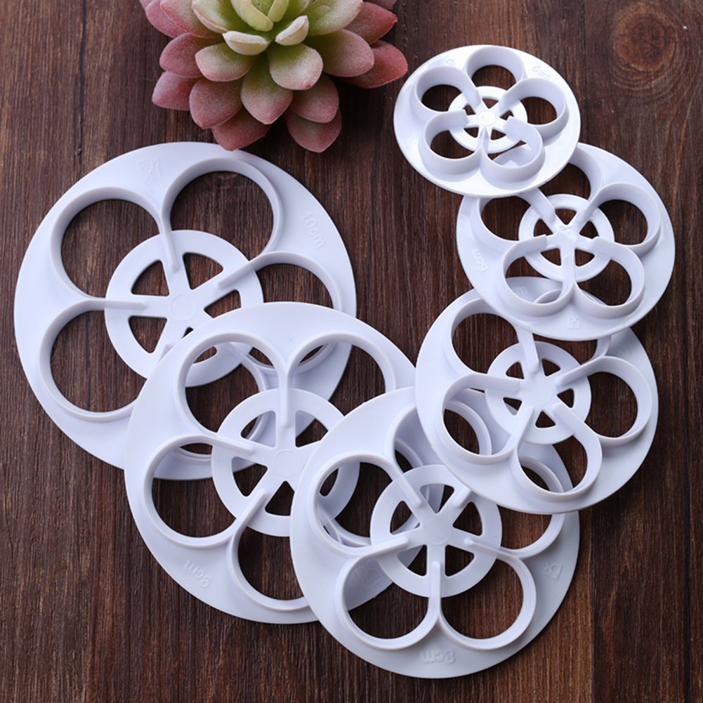 Kalaien Rose Flower Cutters Set Gumpaste Flowers Modelling Tools For Cake Decorating Cookie Mold Sugarcraft Plunger Cutter Mold