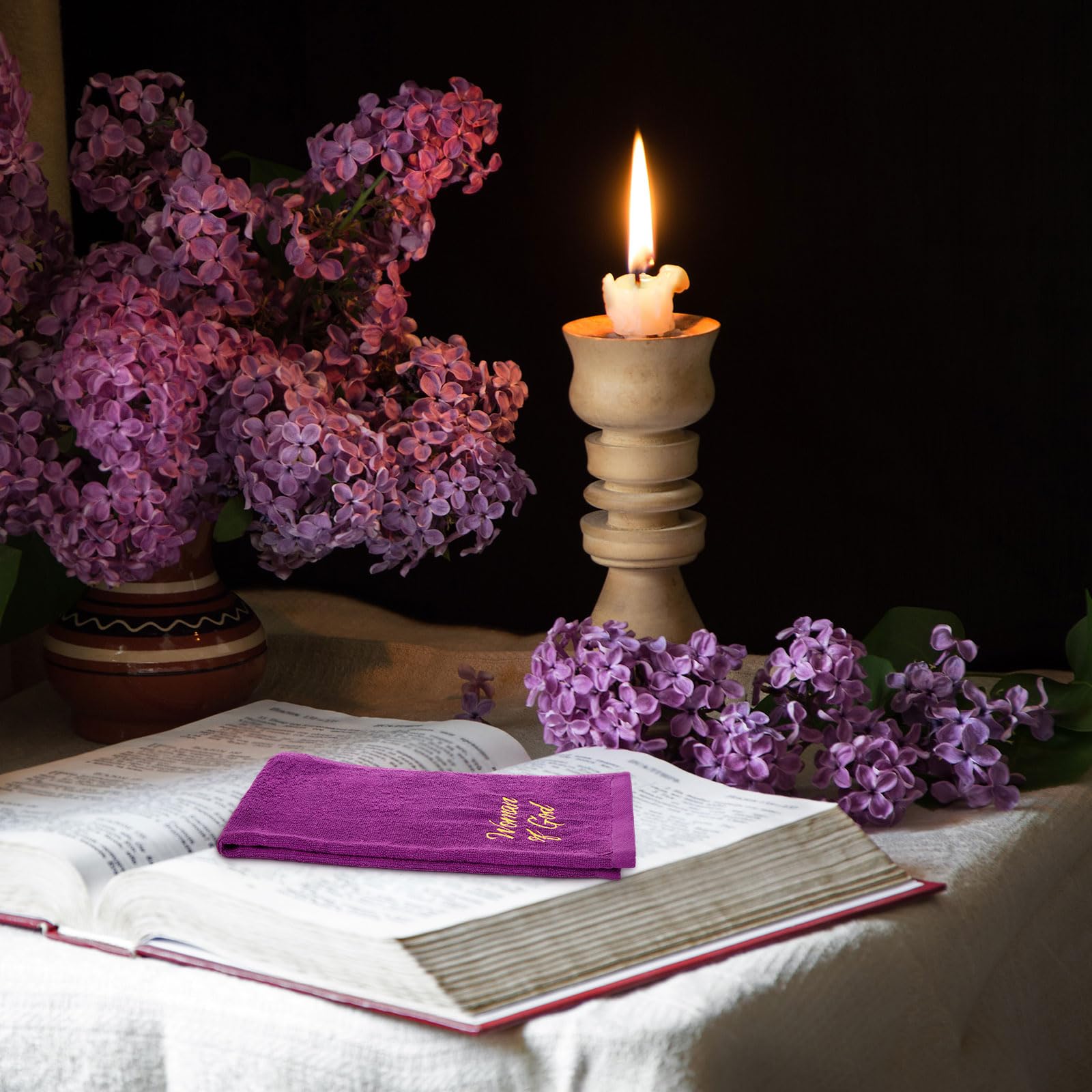 Buryeah 2 Pcs Pastor Towel Woman Of God Pastor Hand Towel Embroidered Hand Towels For Pastor Clergy Gift