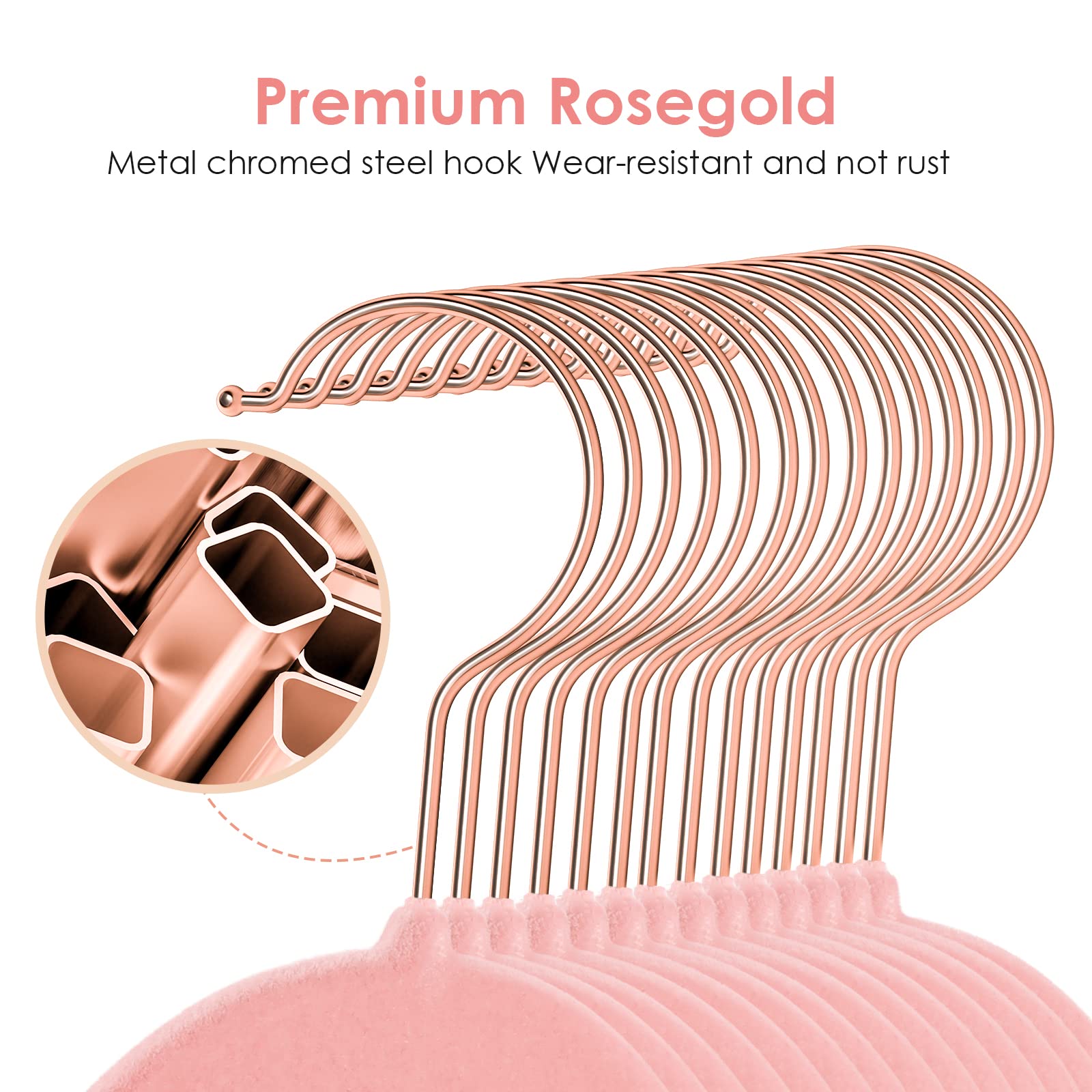 Velvet Hangers Non Slip Felt Hangers  DUDUCOFU 50 Pack Pink Velvet Hangers Clothes Hangers Space Saving Slim Hangers with Rose Gold Swivel Hook for Suits Coats  Jackets  Pants  and Dress Clothes