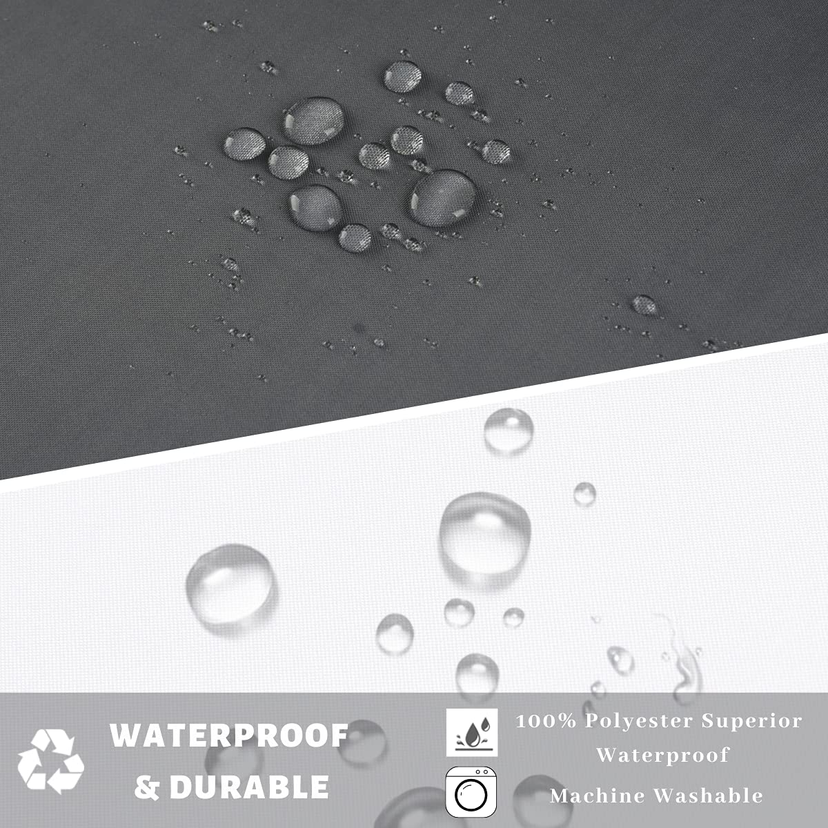 Ecoehoe 71'' W X 79 L Hook Free Fabric Shower Curtain With Polyester Snap-In Liner With Magnets-Hotel Quality Top See Through Gr