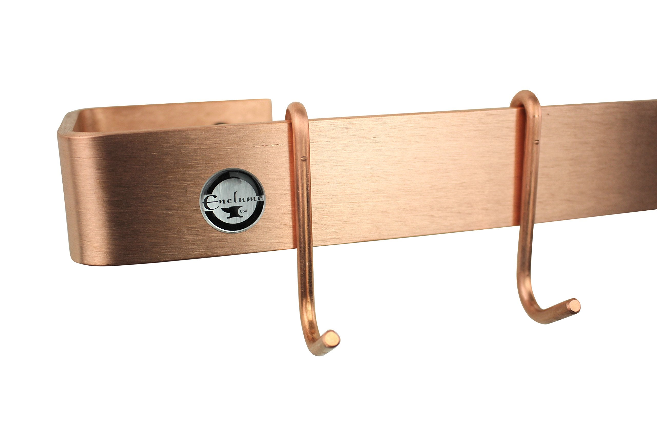 Enclume, Brushed Copper Handcrafted 30'' Utensil Bar Wall Rack (Wr2 Scp)