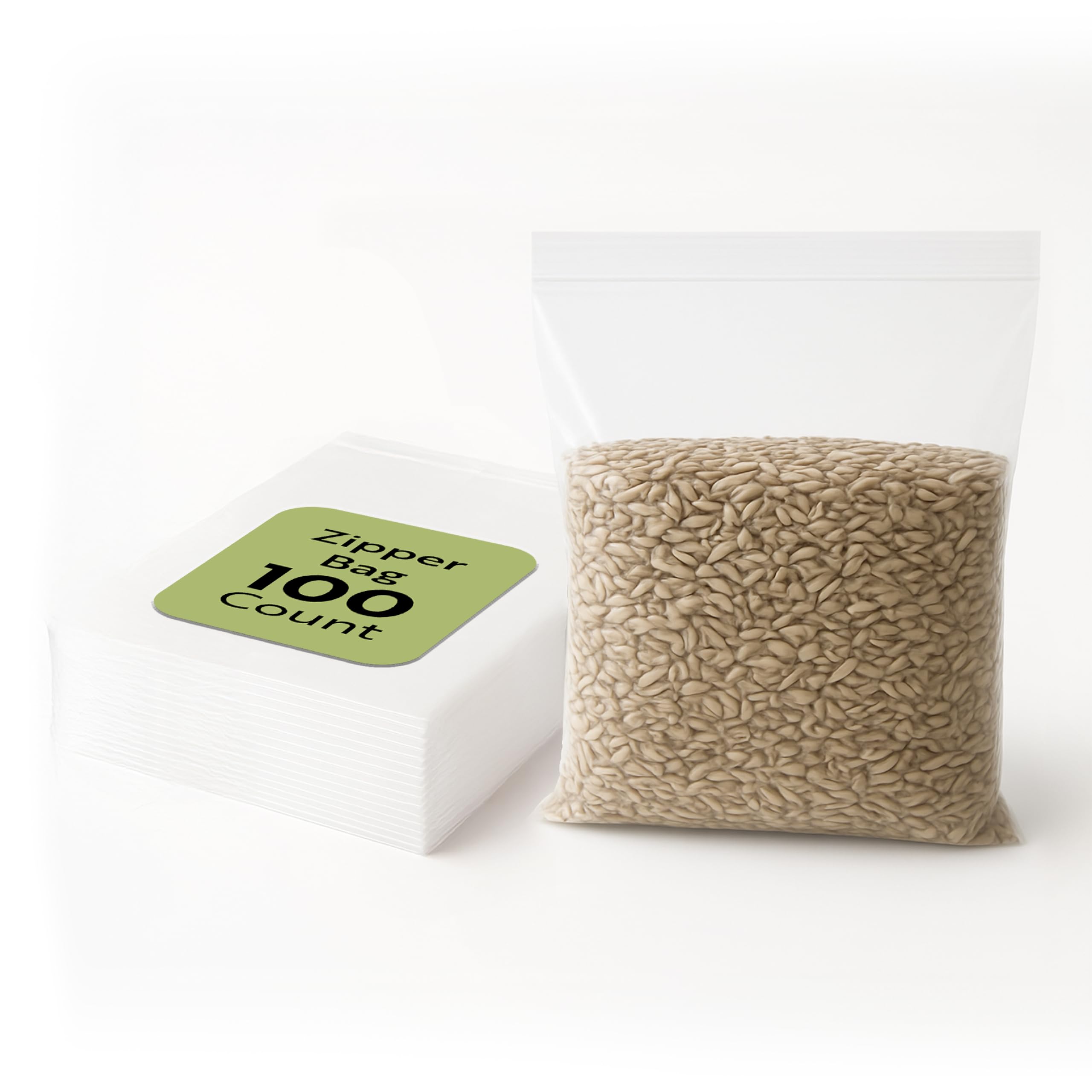 Restaurantware Bag Tek 15.3 x 13 Inch Resealable Zip Bags 100 High Clarity Zip Bags - For Snacks Nuts Seeds Candy Treats & More 