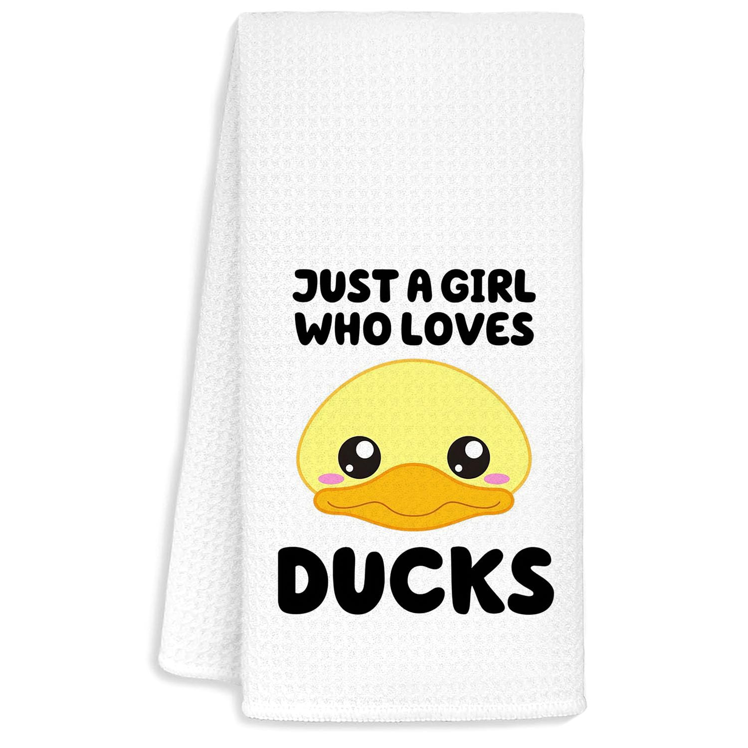 Jvpke Ducks Hand Towel, Zebra, Polyester Waffle Weave, 16x24 Inch, Kitchen Bathroom Decorative Towel, Cute Ducks Dish Towels, Gr